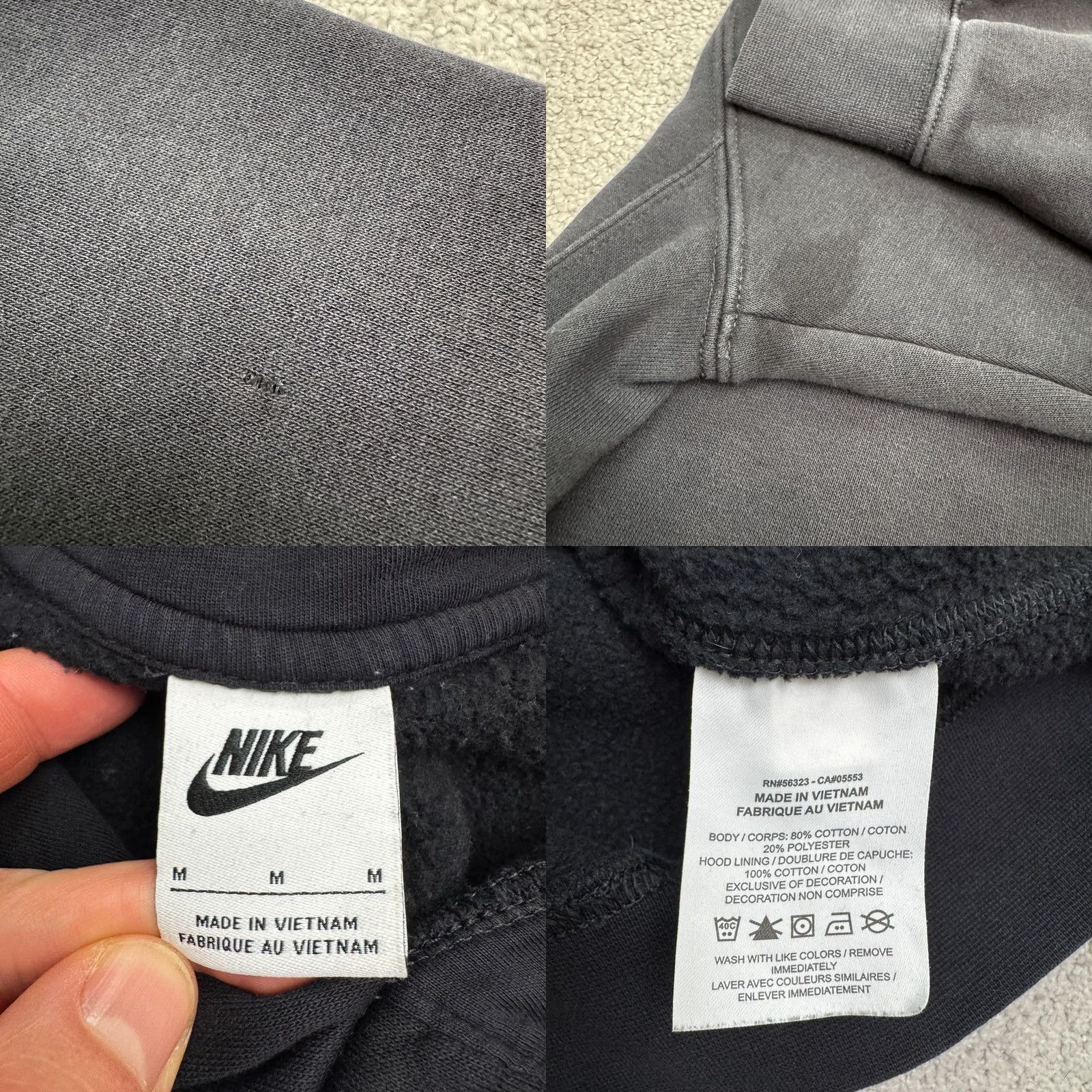 Nike Nike Fleece Pullover Hoodie Mens Medium Black Swoosh Logo Activewear Size US M / EU 48-50 / 2 - 8 Thumbnail