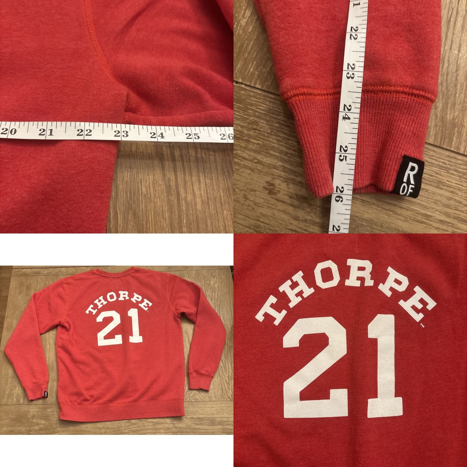 Roots VINTAGE Roots Of Fight Jim Thorpe 21 Sweatshirt Pullover Burnt Red Size L EUC Mens Size US L / EU 52-54 / 3 - 8 Thumbnail