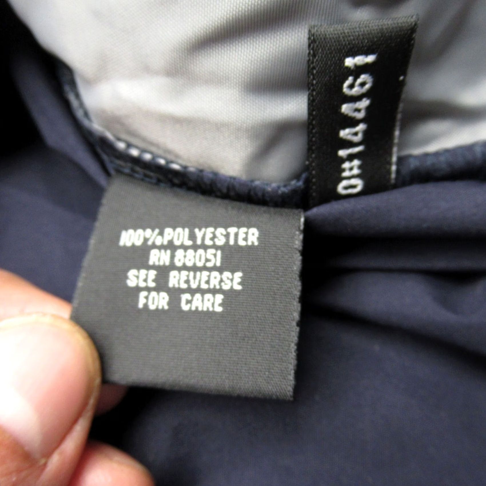 Vintage Tri-Mountain Jacket Mens Large Blue Pockets Drawcord Hem V-Neck Anorak NEW Size US L / EU 52-54 / 3 - 7 Thumbnail
