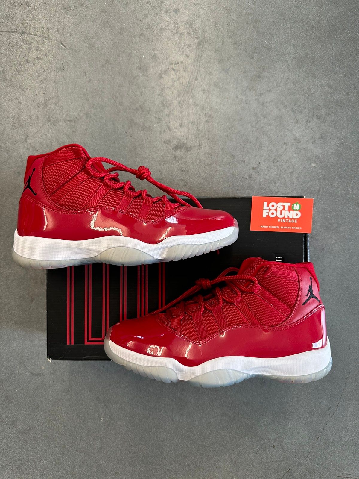 Pre-owned Jordan Nike 2017 Jordan 11 Retro High Win Like '96 Shoes In Red