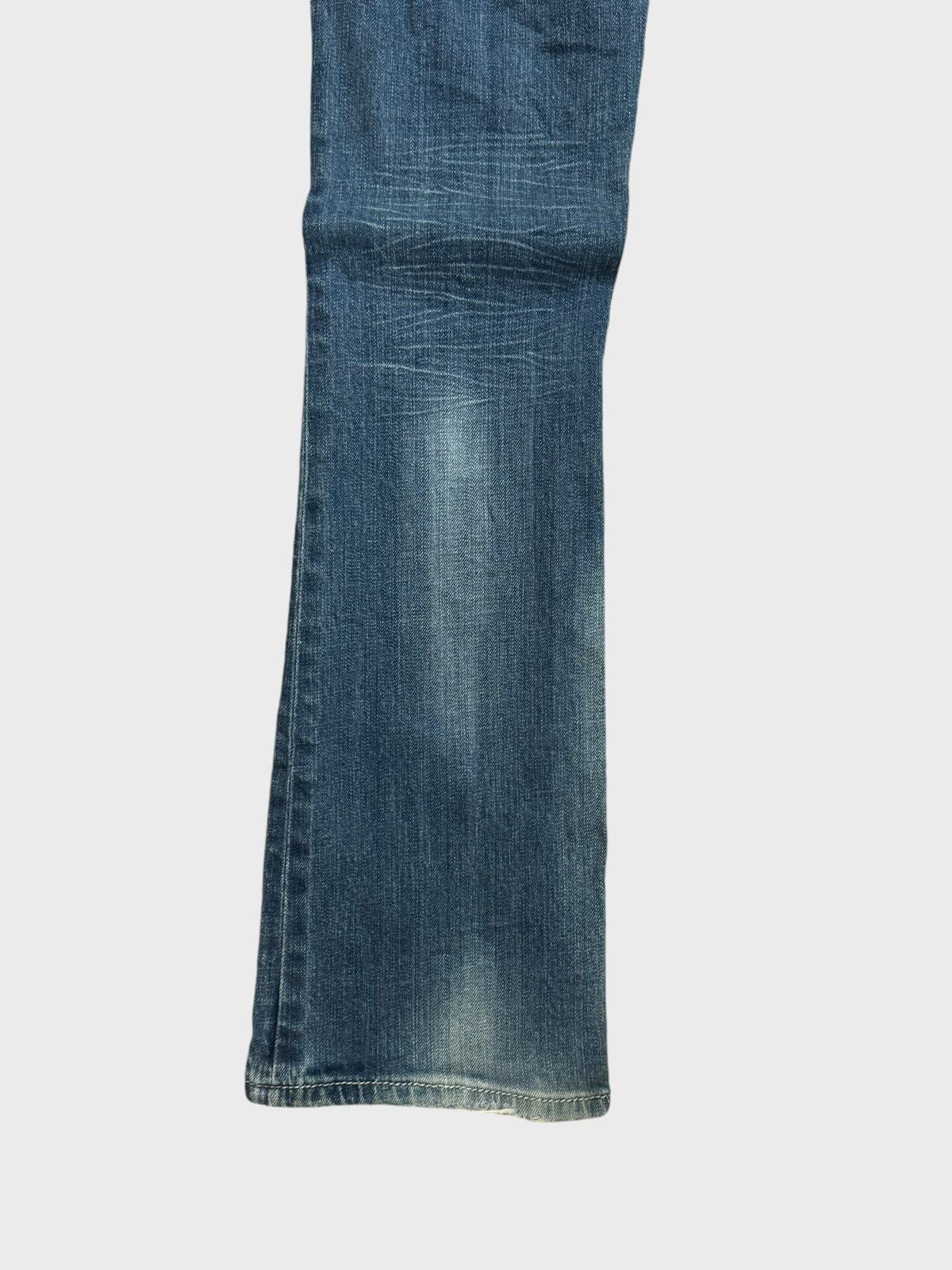 Hysteric Glamour × Le Grande Bleu (L.G.B.) FLARE MISS ME DISTRESSED STUDDED CROSS DESIGN LOW RISE DENIM Size US 29 - 14 Thumbnail