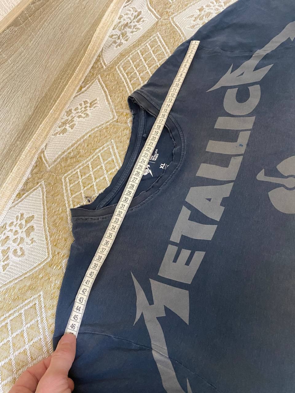 Stewart & Strauss 🔥 Strauss x Metallica Distressed Gradient T Shirt Work Tee Size US XL / EU 56 / 4 - 14 Thumbnail