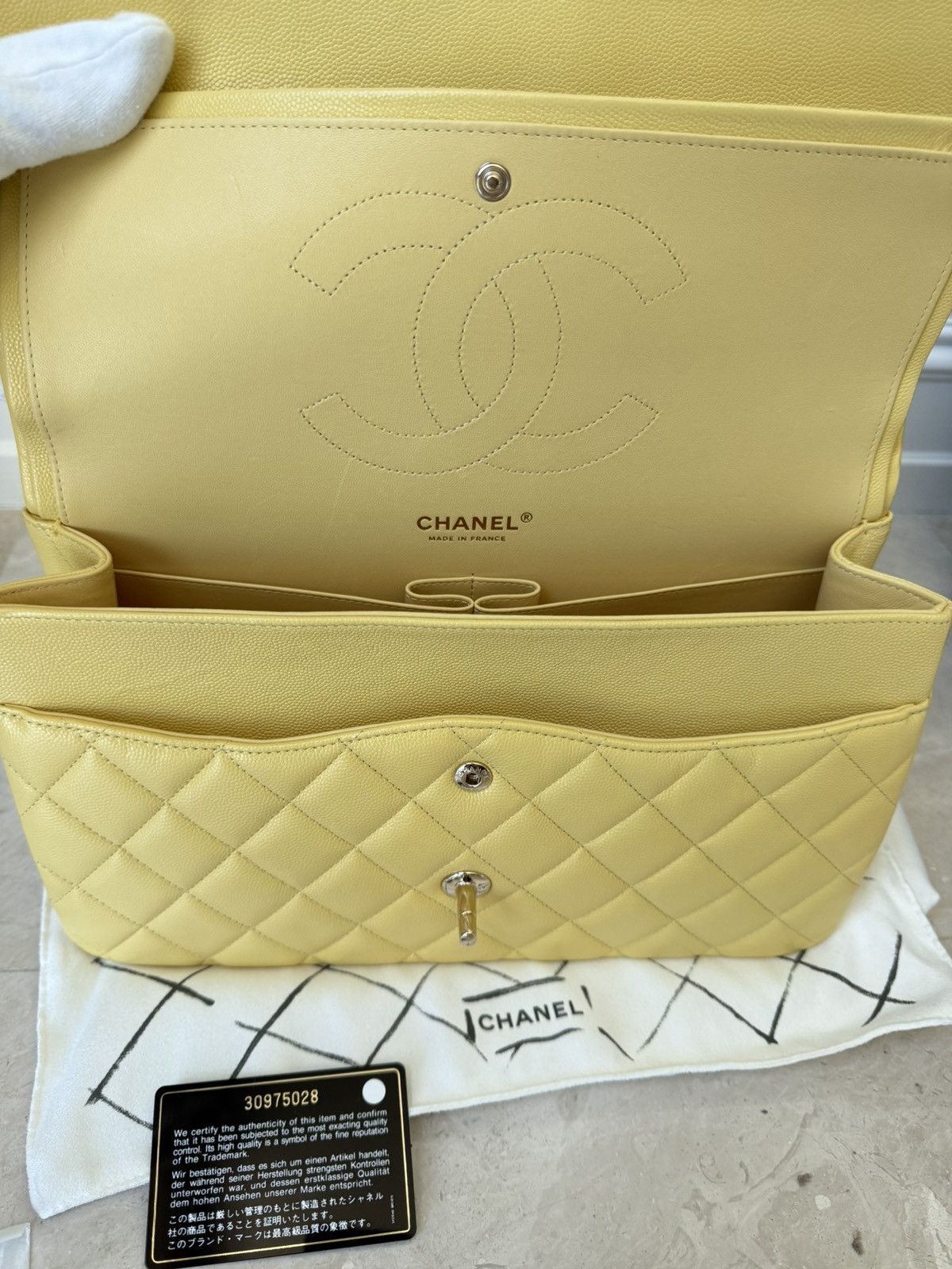 Chanel CHANEL Classic Large Flap Shoulder Bag Caviar Leather Purse Size ONE SIZE - 13 Thumbnail