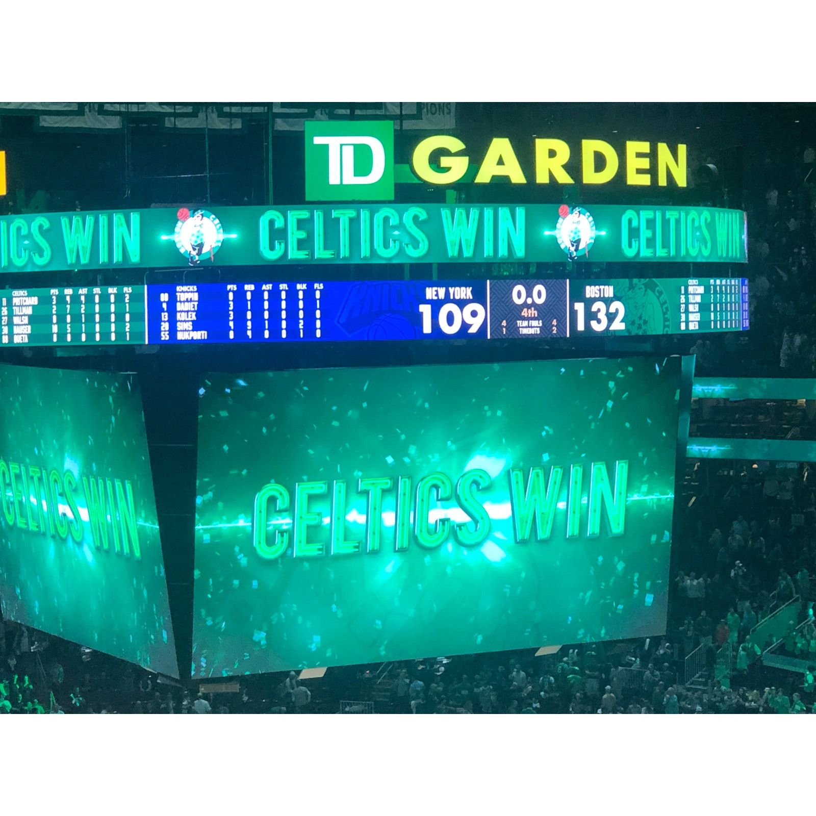NBA Boston Celtics v New York Knicks 10/22/24 BannerNight Poster Size ONE SIZE - 8 Thumbnail