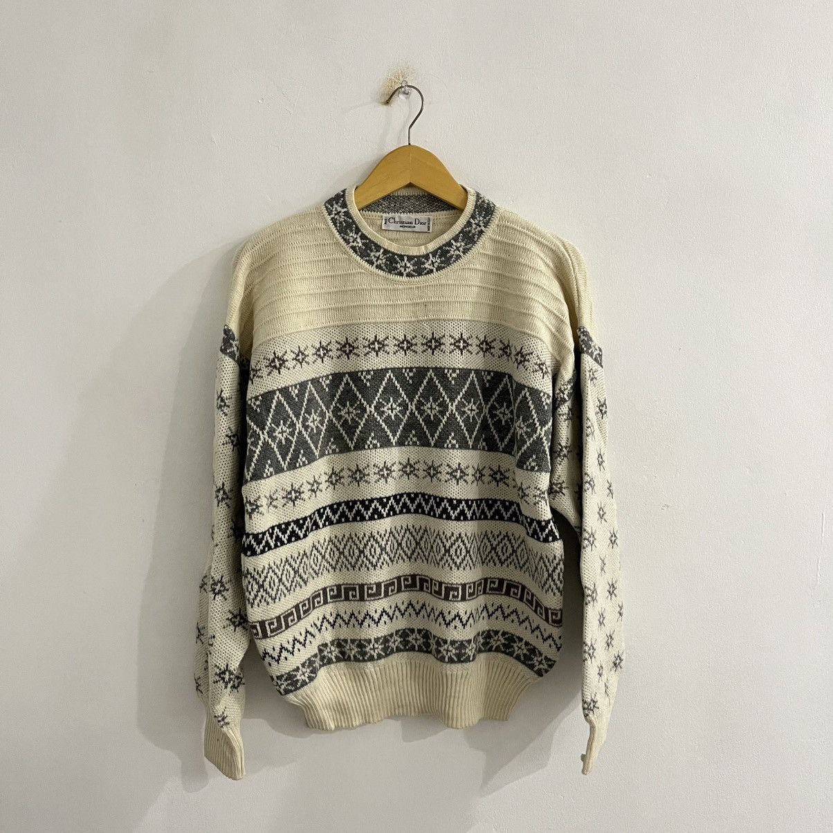Christian Dior Monsieur Christian Dior Heritage Snowflake Knitted Size US L / EU 52-54 / 3 - 1 Thumbnail