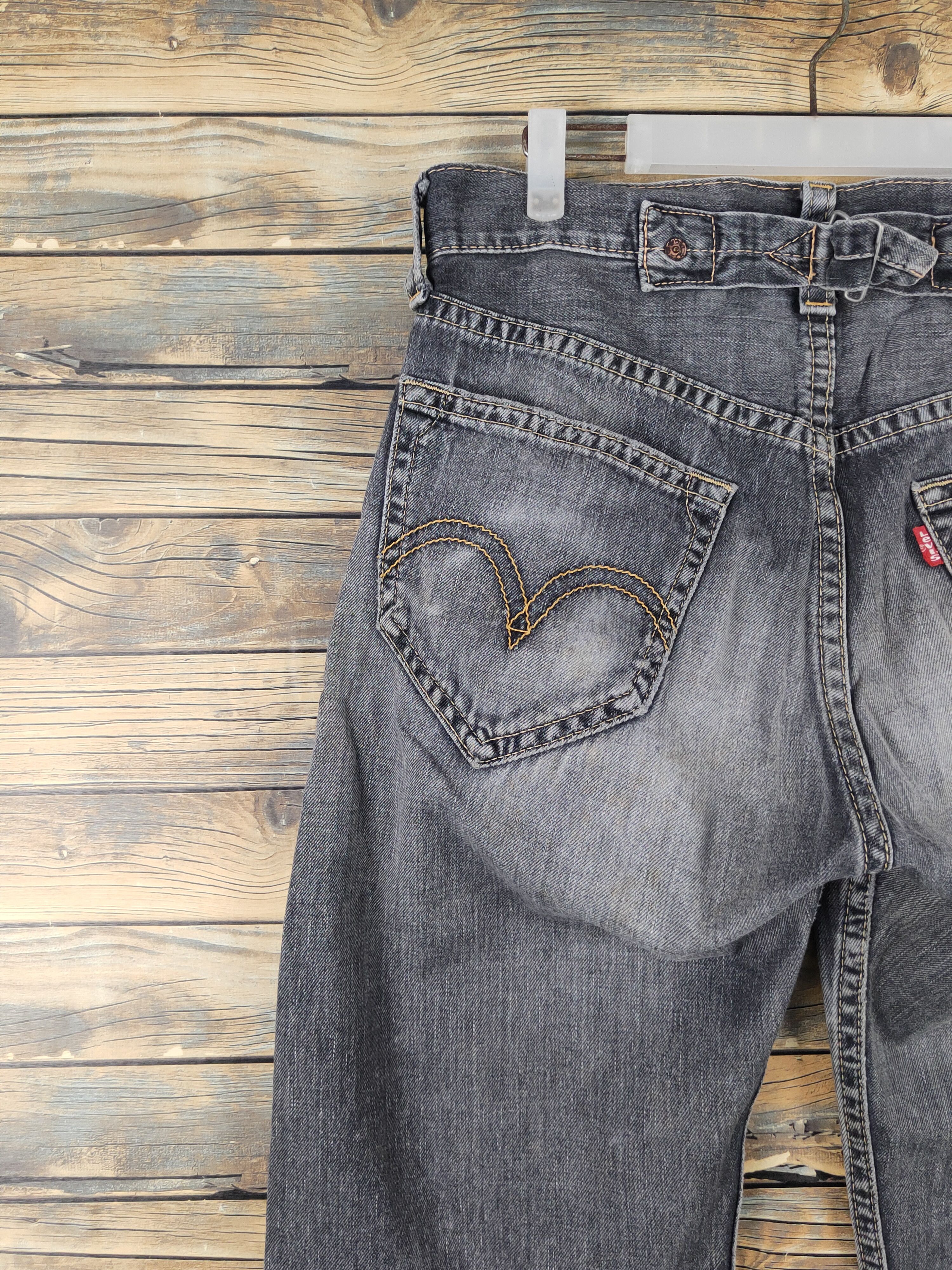 Levi's 902 Levi's Black Distressed Ripped denim Jeans #W1487 Size US 32 / EU 48 - 8 Thumbnail