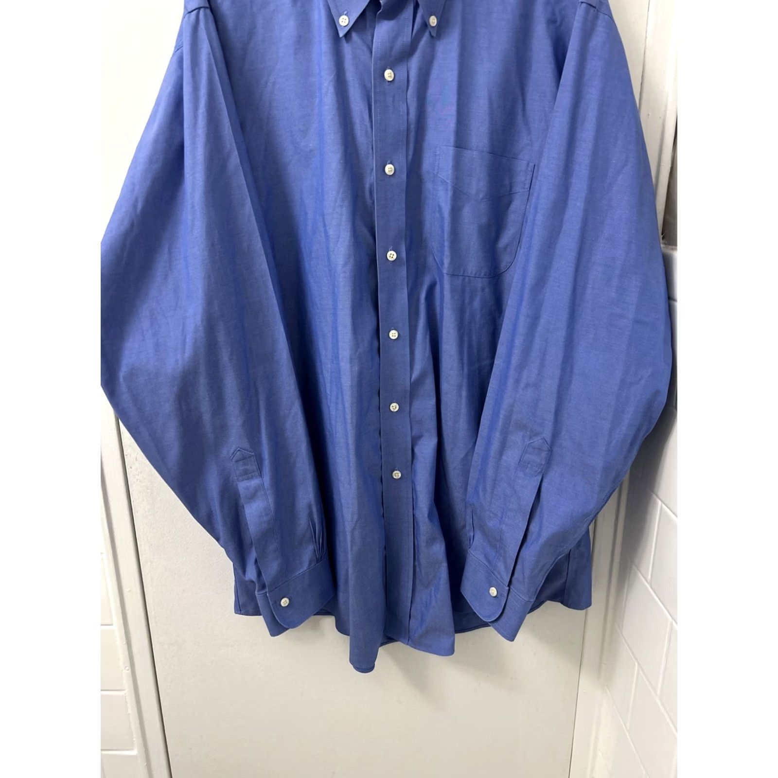 Brooks Brothers Brooks Brothers Original Polo Shirt Mens Sz 16.5 Blue Oxford Classic Supima L/S Shirt Size US XL / EU 56 / 4 - 3 Thumbnail