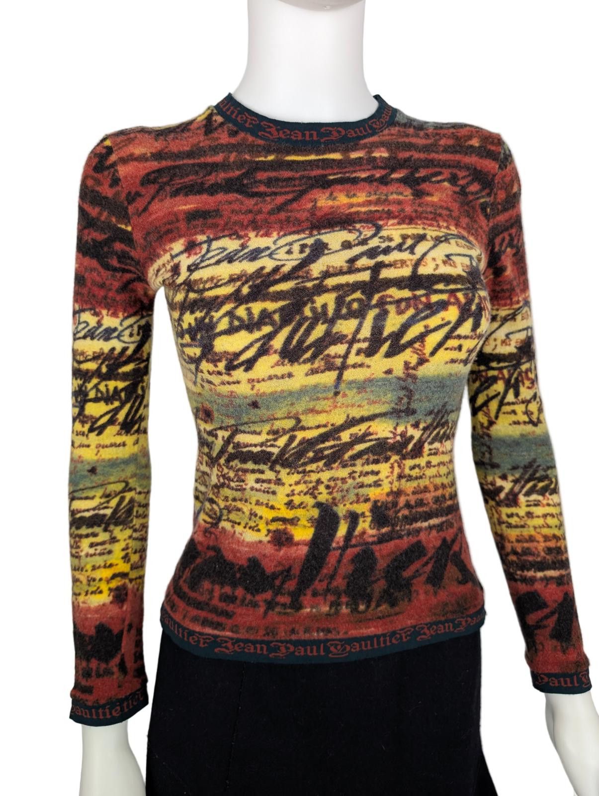 Jean Paul Gaultier Script Knit Top