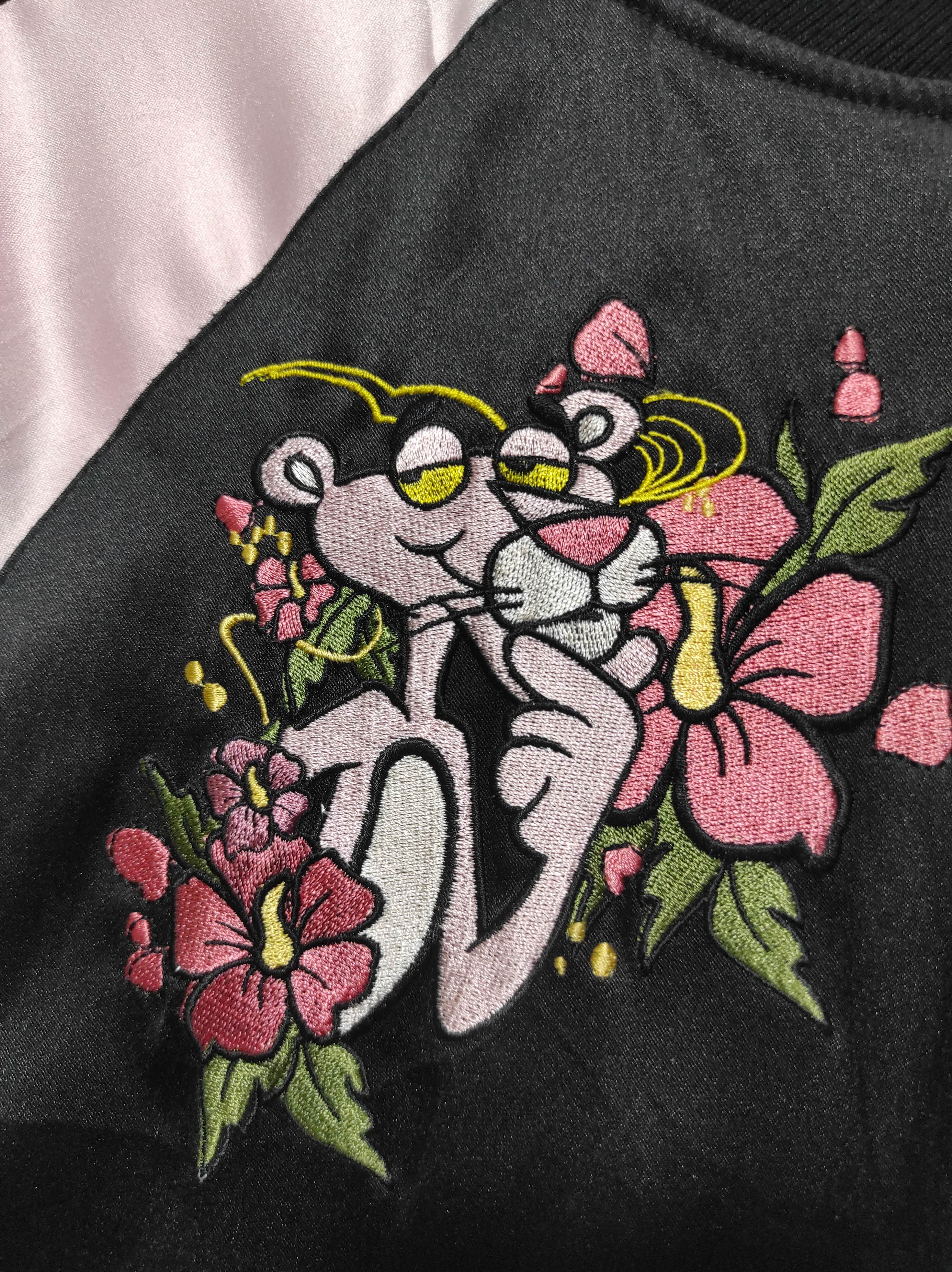 Japanese Brand Vintage Pink Panther Satin Embroidery Jacket Size US M / EU 48-50 / 2 - 10 Thumbnail