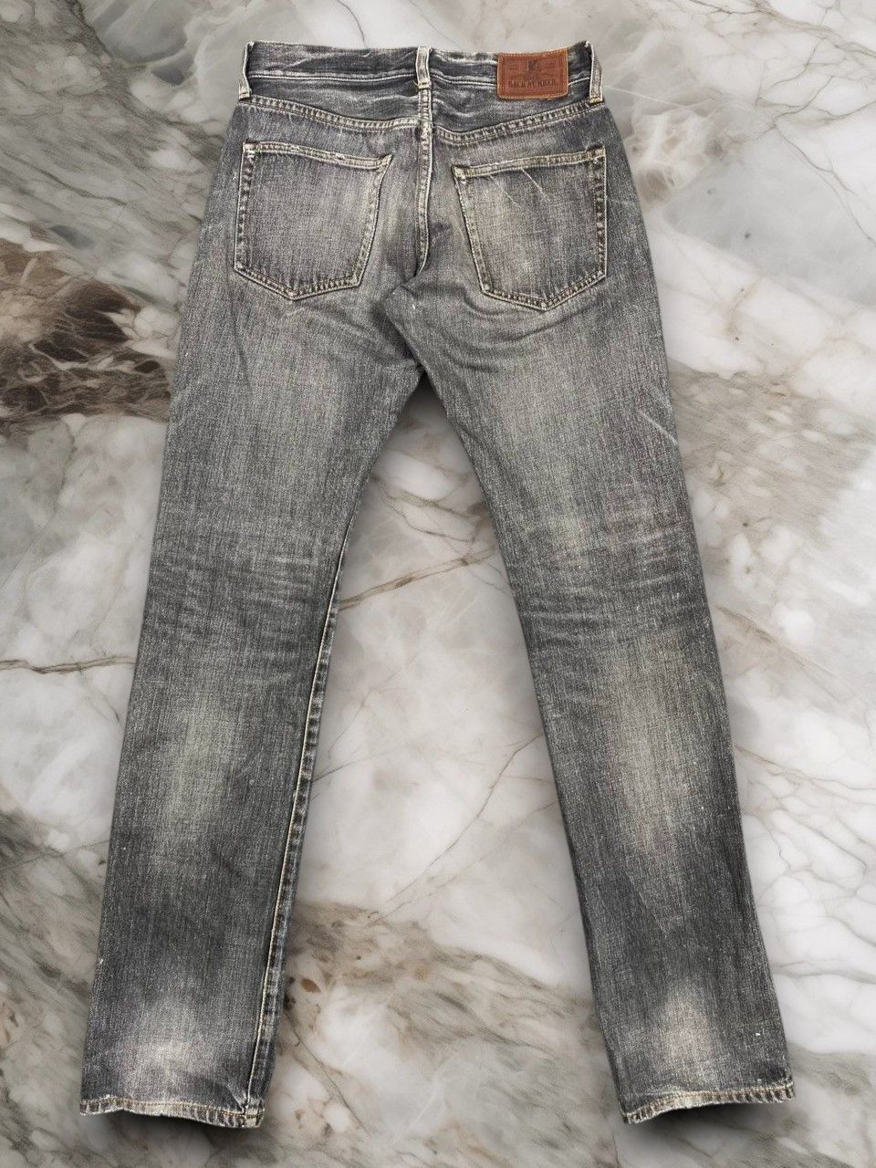 Japanese Brand back number japanese brand distressed denim nice design Size US 29 - 2 Thumbnail