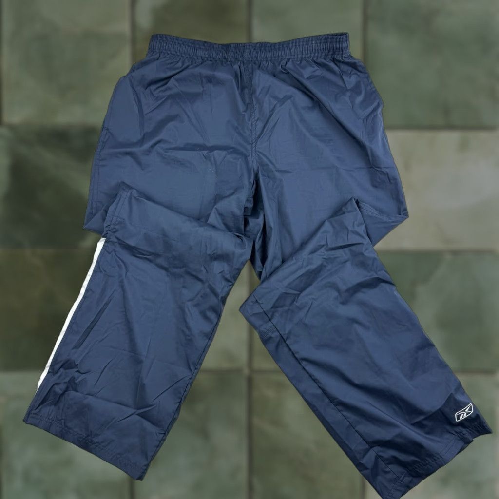 Reebok VINTAGE Reebok Track Pants Men XL Blue Sports Grunge Drawstring Baggy Size US 36 / EU 52 - 1 Thumbnail