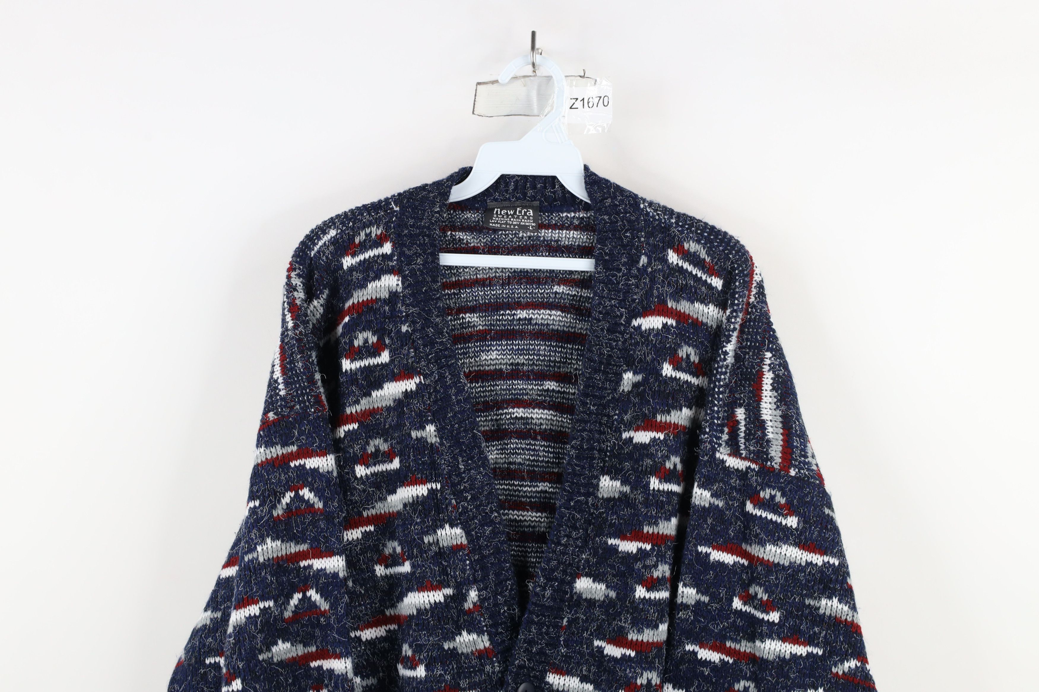 Vintage Vintage 90s Streetwear Knit Button Cardigan Sweater USA Size US L / EU 52-54 / 3 - 2 Thumbnail
