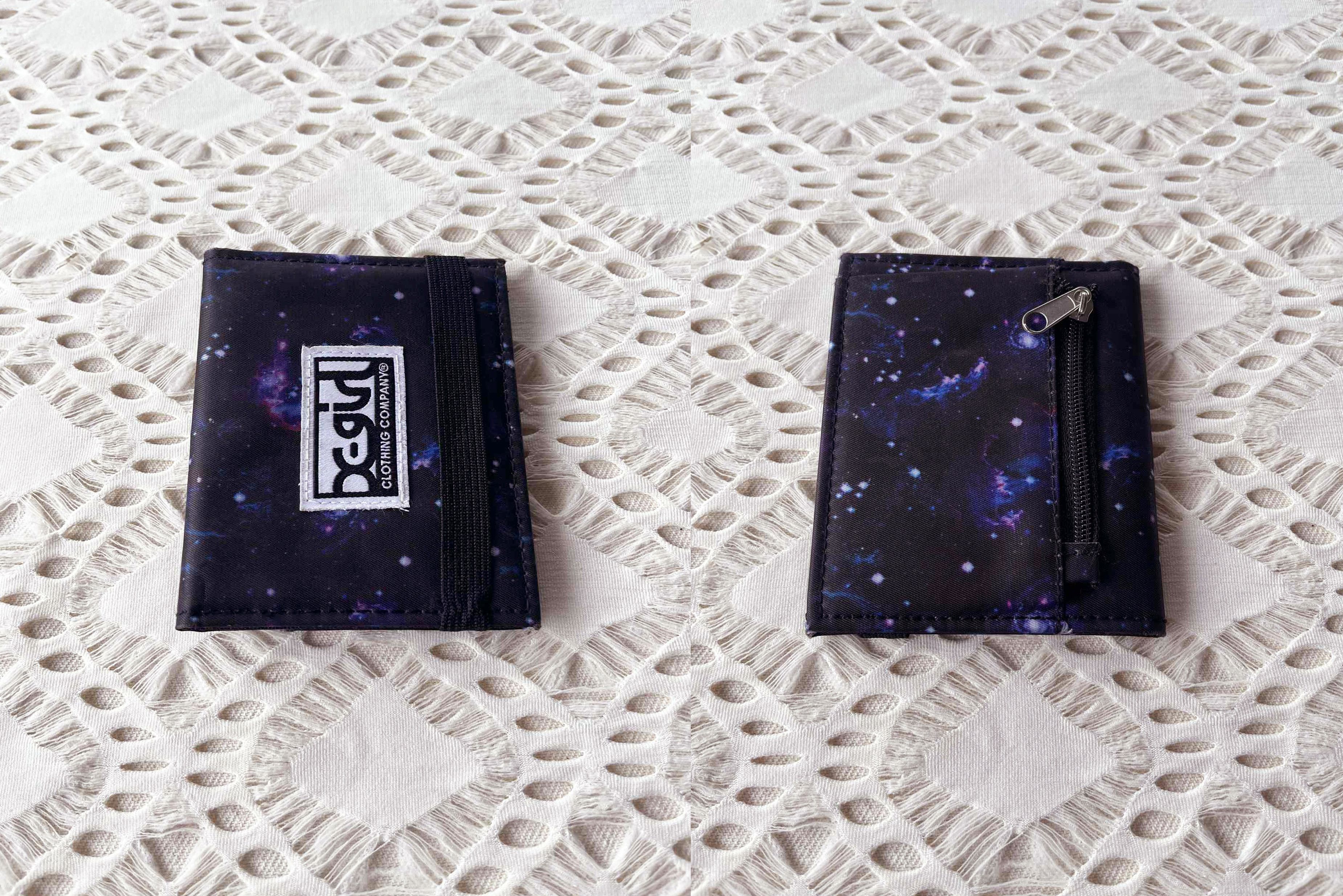 Japanese Brand Galaxy printed Japanese Sporty style bifold mini card case Size ONE SIZE - 6 Thumbnail