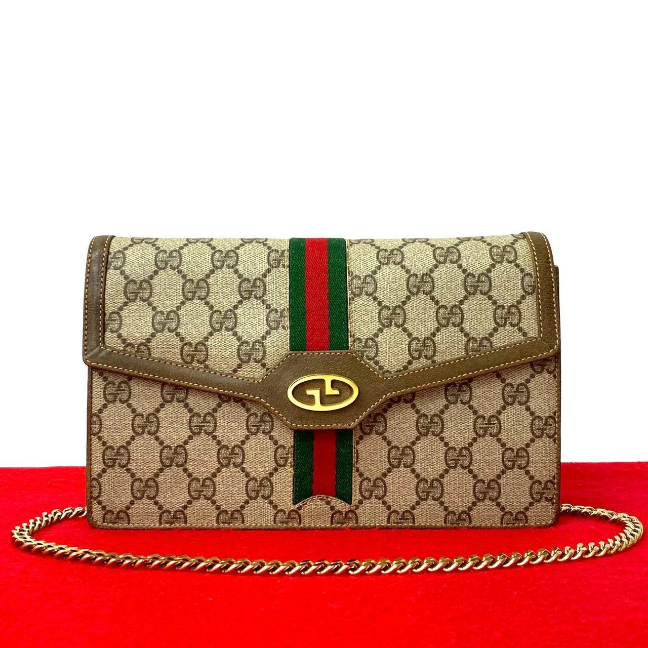 Gucci Gucci GG Logo PVC Leather Shoulder Bag Leather Shoulder Bag DUTY FREE for USA