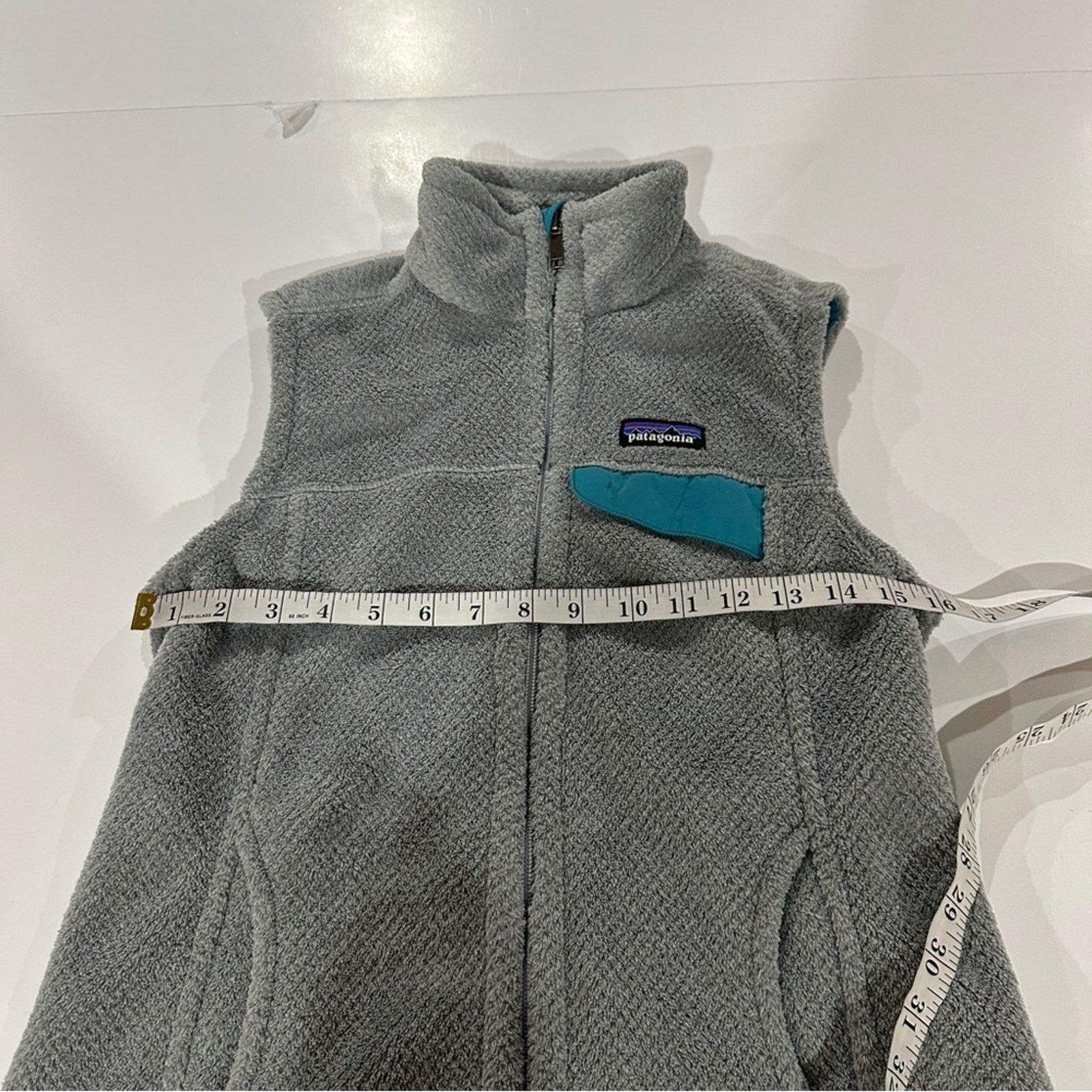 Patagonia Patagonia Polartec Gray & Blue Re-Tooled Full Zip Vest Sz S Size S / US 4 / IT 40 - 9 Thumbnail
