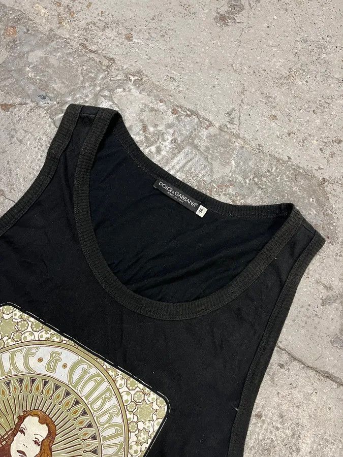 Dolce & Gabbana 2000s Dolce & Gabbana Très Jolies Folies Black Tank Top Size US L / EU 52-54 / 3 - 4 Thumbnail