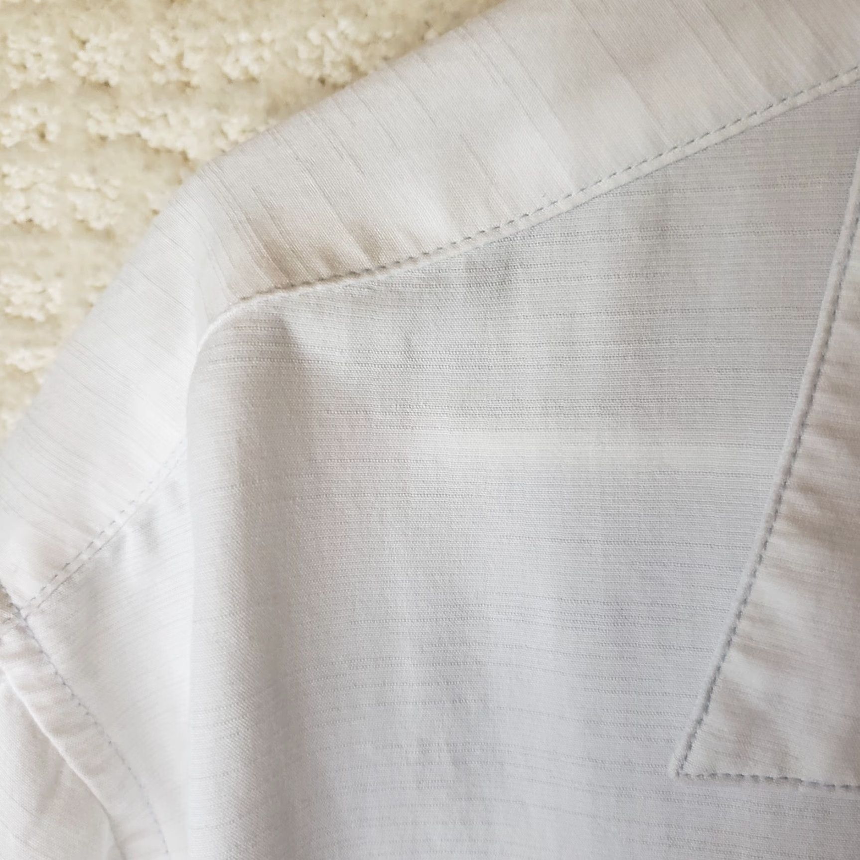 Quiksilver VINTAGE Quicksilver Hawaiian Shirt Men XL White Blue Stripe Button-Up Short Sleeve Stitch Embroidered Collared Size US XL / EU 56 / 4 - 6 Thumbnail