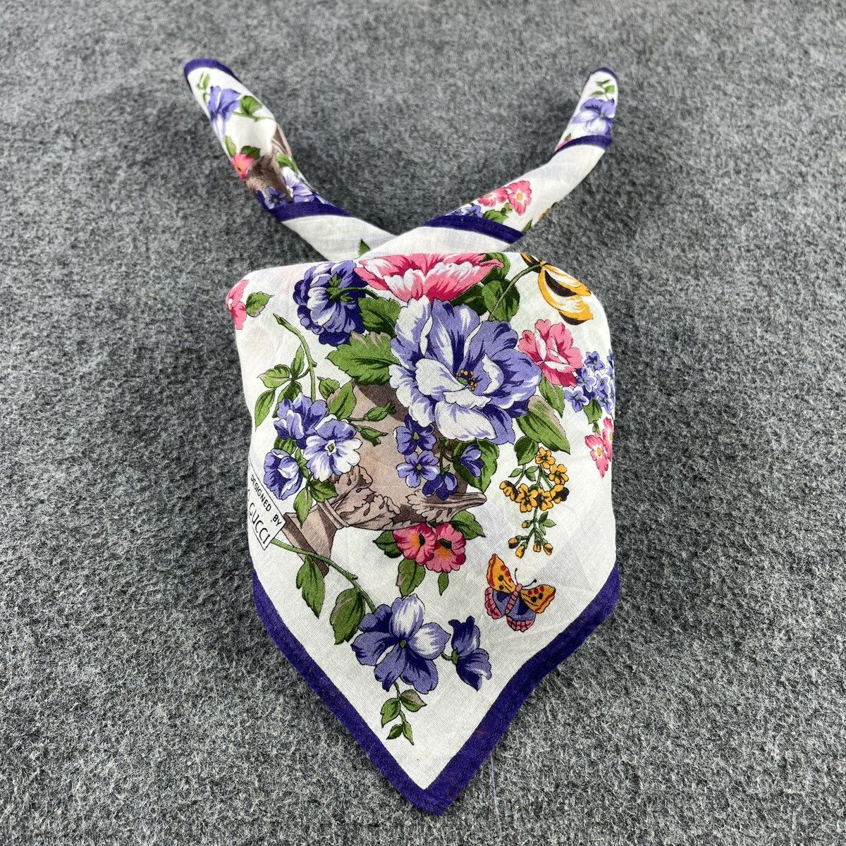 Paolo Gucci × Vintage Paolo Gucci Handkerchief / Bandana / Neckerchief B082 Size ONE SIZE - 2 Thumbnail