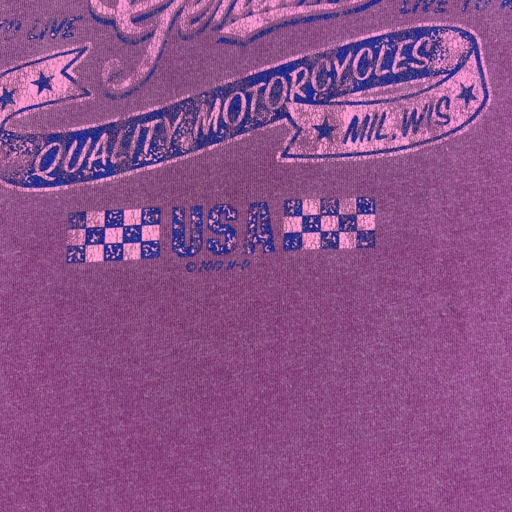 Harley Davidson Harley-Davidson Womens T-Shirt V-Neck Short Sleeve Purple XS Solid Rock Classic Basic Casual Million-Color? Size XS / US 0-2 / IT 36-38 - 7 Thumbnail