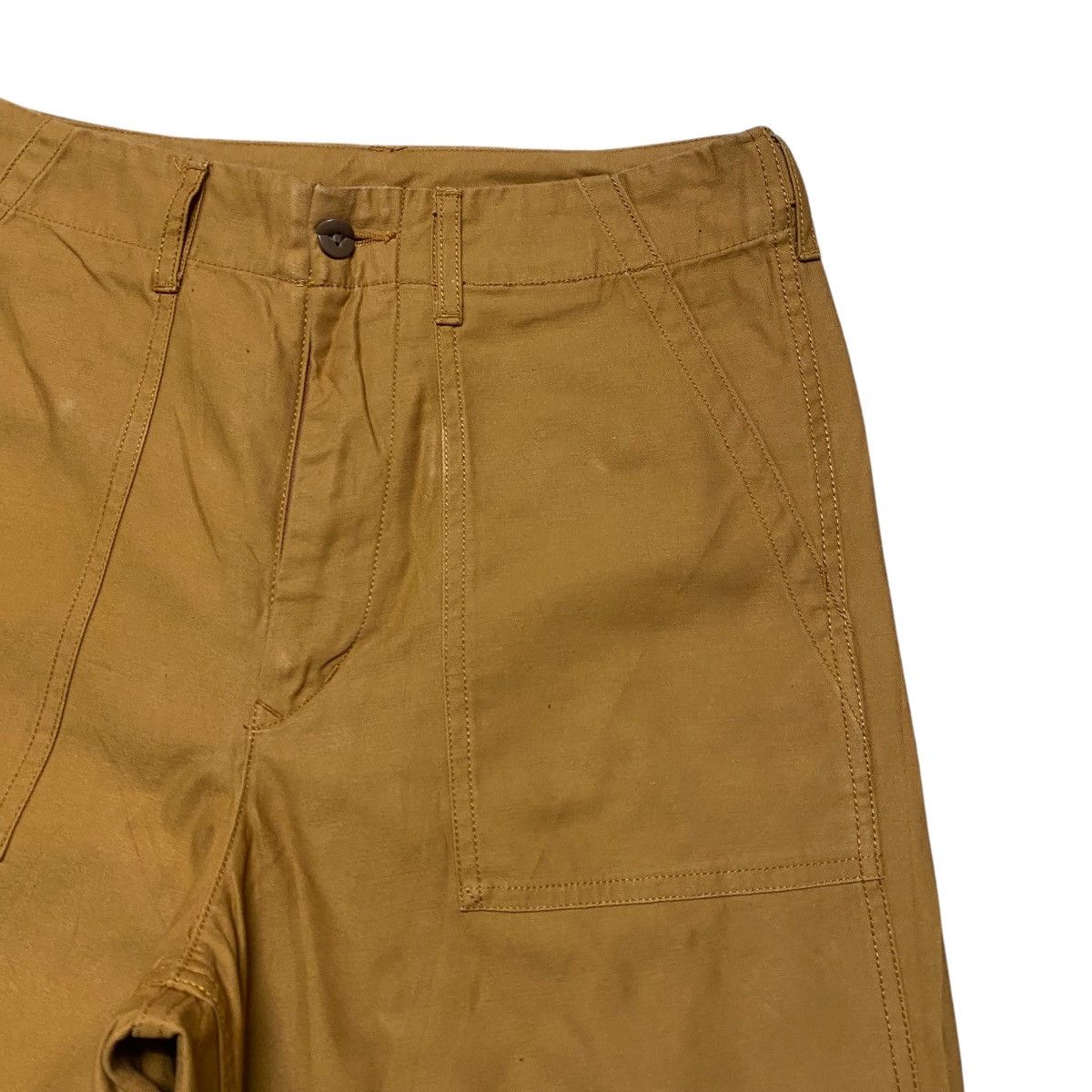 Japanese Brand COEN Mustard Sateen Fatigue Baggy Pants Size US 29 - 5 Thumbnail