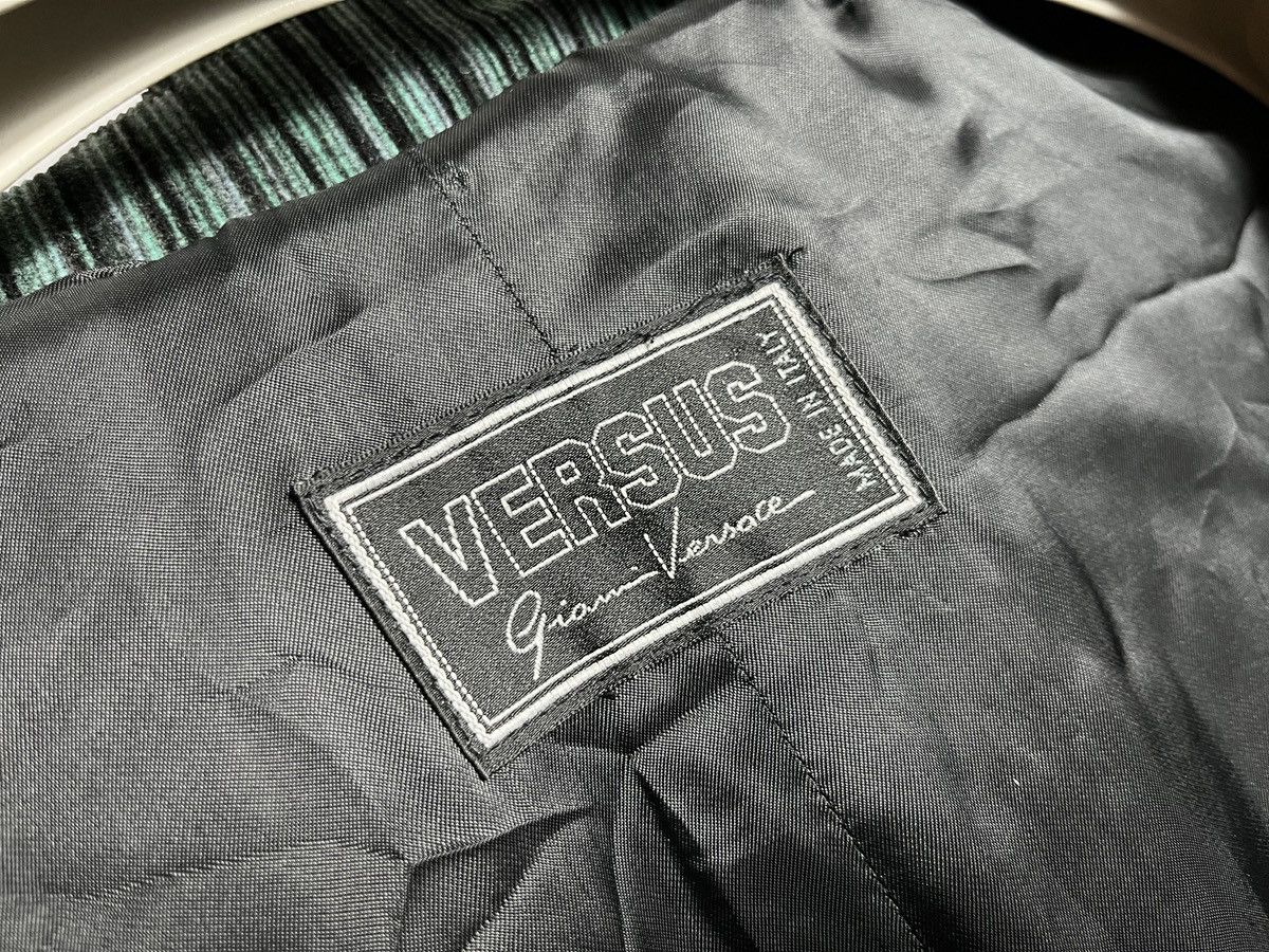 Versus 90s versus gianni versace coat velvet womans striped green Size M / US 6-8 / IT 42-44 - 4 Thumbnail