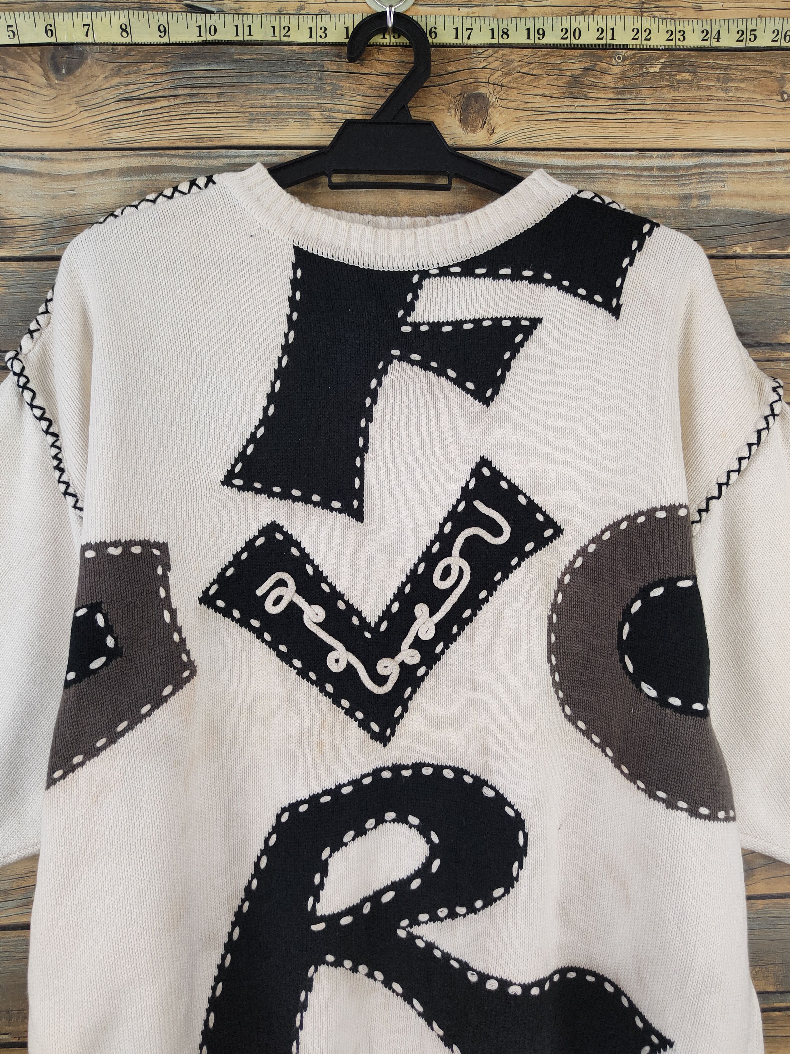 Vintage Blackpia Ivory Knitwear Short Sleeve Sweatshirts #W2234 Size US L / EU 52-54 / 3 - 2 Thumbnail