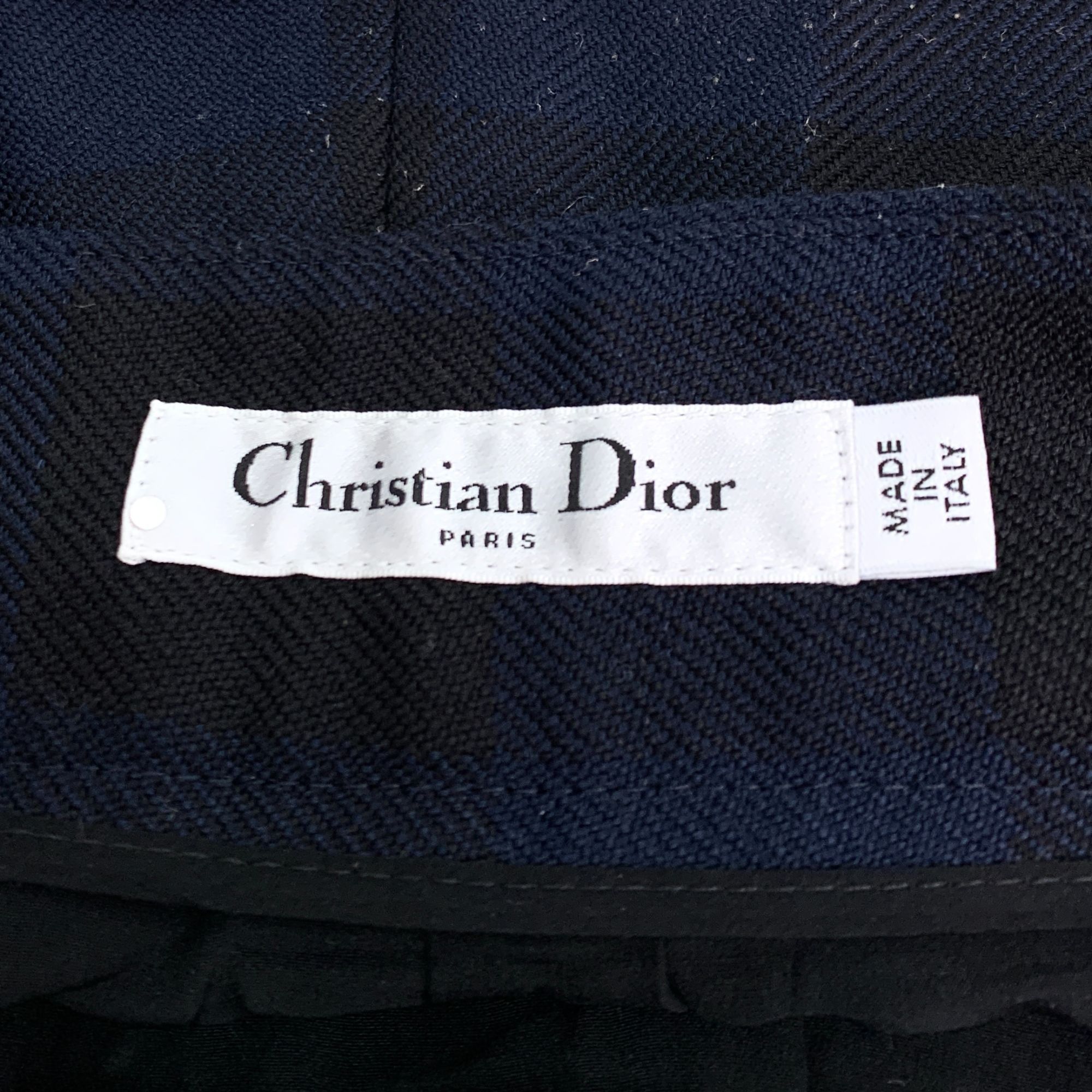 Dior Christian Dior Wool Checkered Trousers Blue/Black Size 40 Ma Size US 40 / EU 56 - 2 Thumbnail