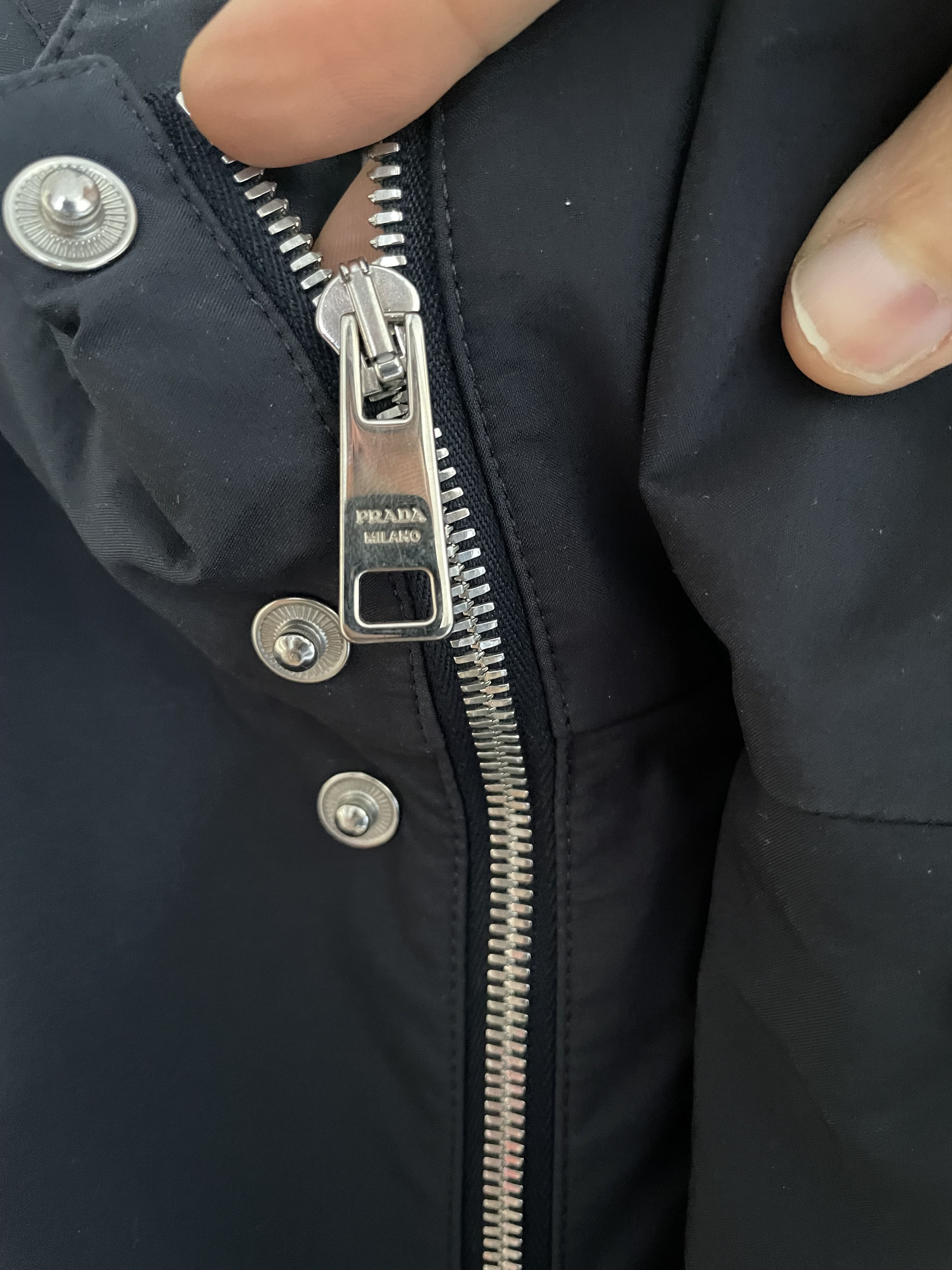 Prada Prada Navy Blue Jacket w/ Hidden Hood – GORETEX Size US M / EU 48-50 / 2 - 2 Thumbnail