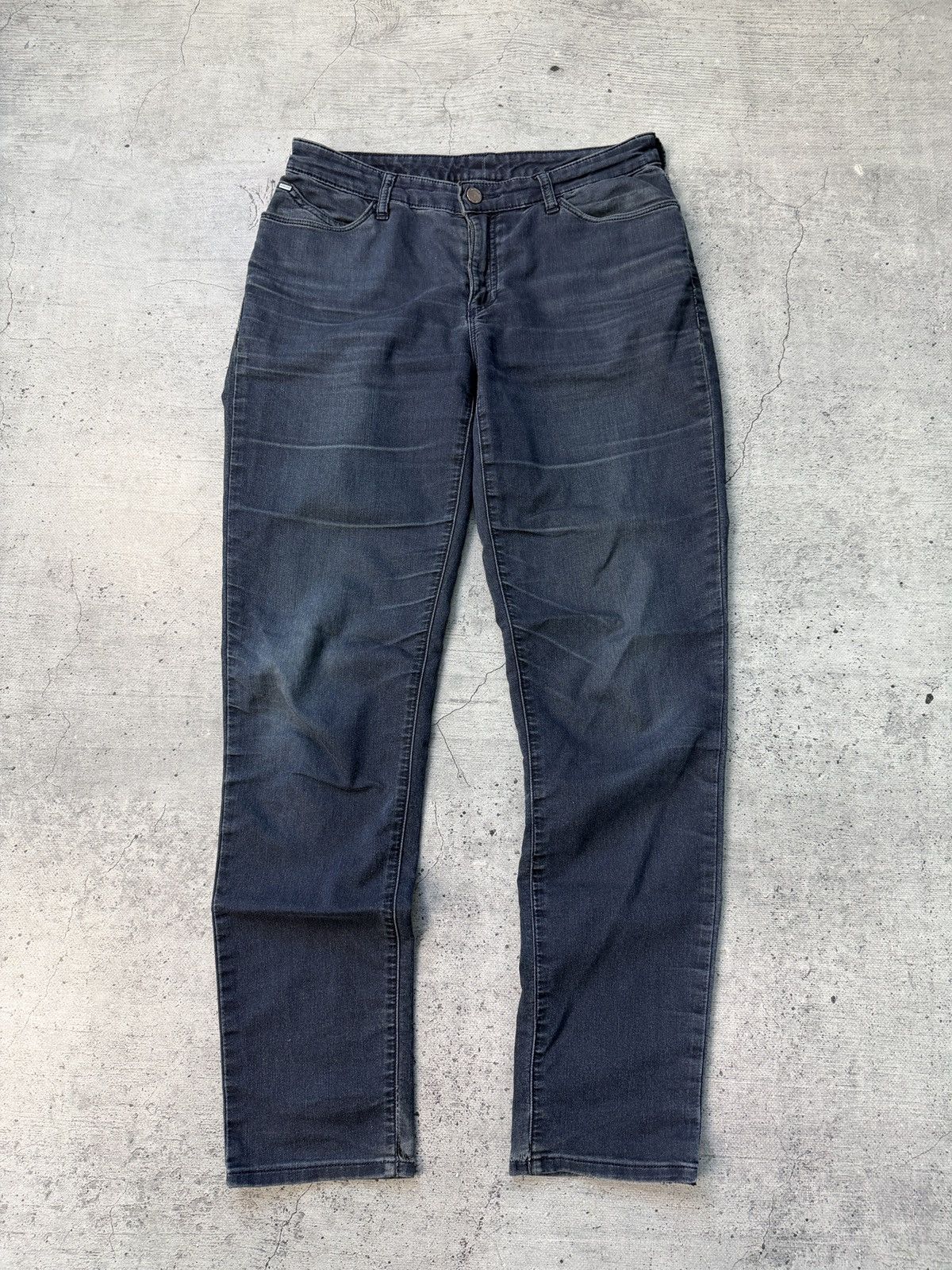 Armani Vintage Armani Jeans Black Denim Pants Size US 29 - 4 Thumbnail