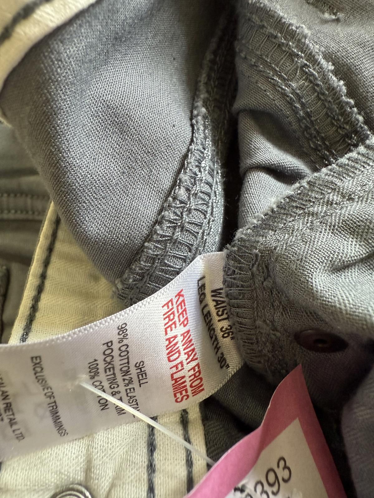 Designer Stylish Grey Casual Trousers Size US 36 / EU 52 - 2 Thumbnail