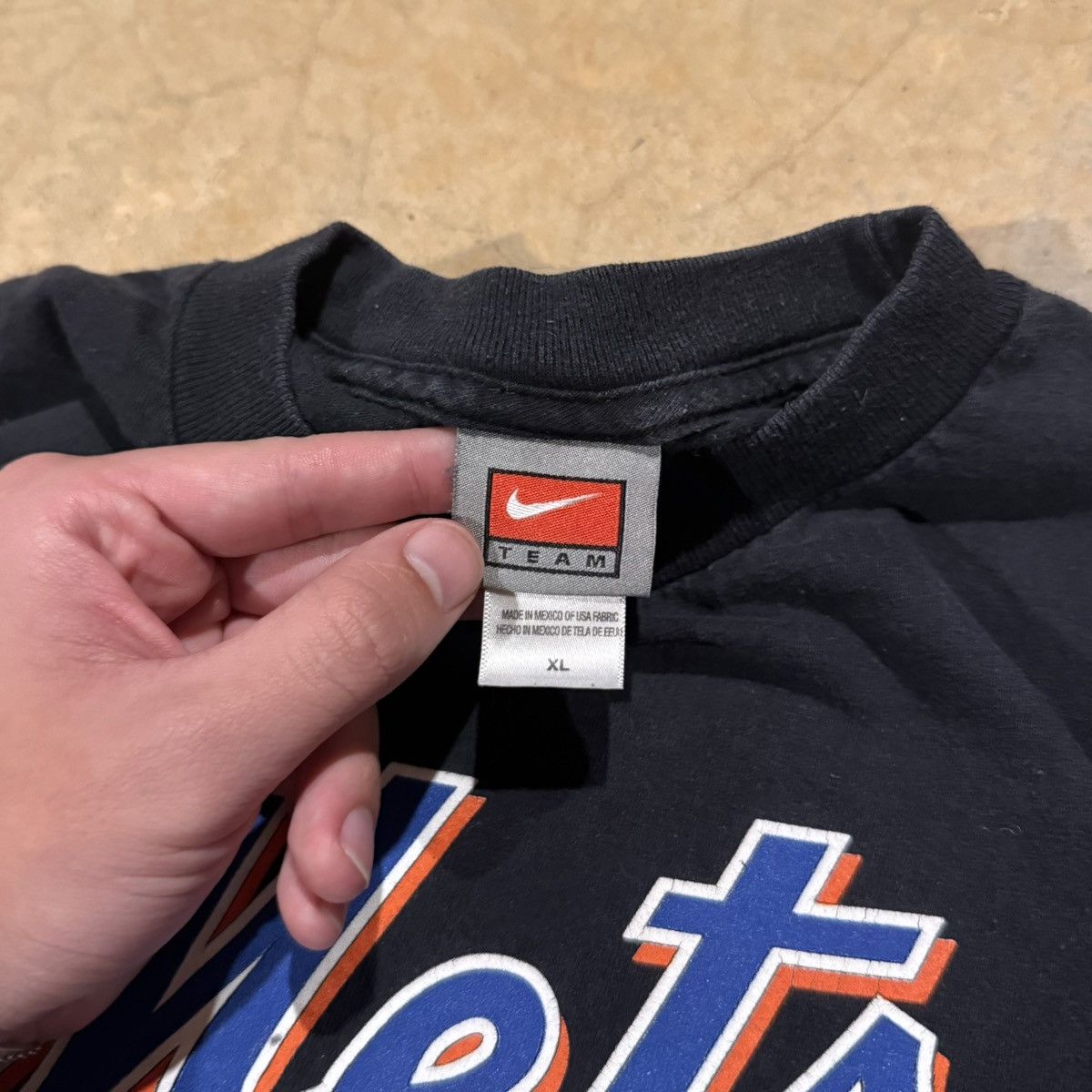 Nike 2000s Nike New York Mets Faded Center Swoosh Tee ERD Grunge Size US M / EU 48-50 / 2 - 5 Thumbnail