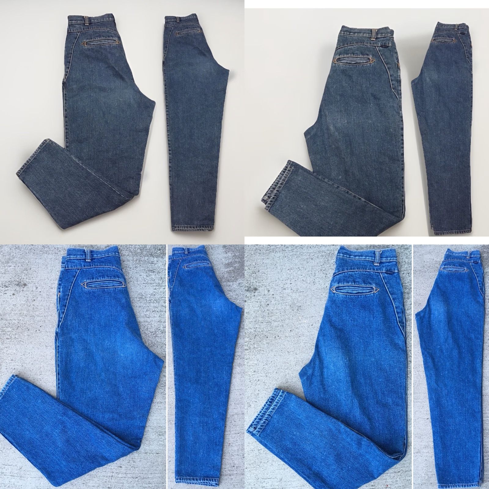 Vintage VINTAGE Seattle Blues Jeans High Waist 80s Tapered Leg Jeans, Size 15, 30.5 in Waist, 31.5 in Inseam, Blue, Denim, Juniors, Casual, Mens Girls Womens Size 36" / US 14 / IT 50 - 8 Thumbnail