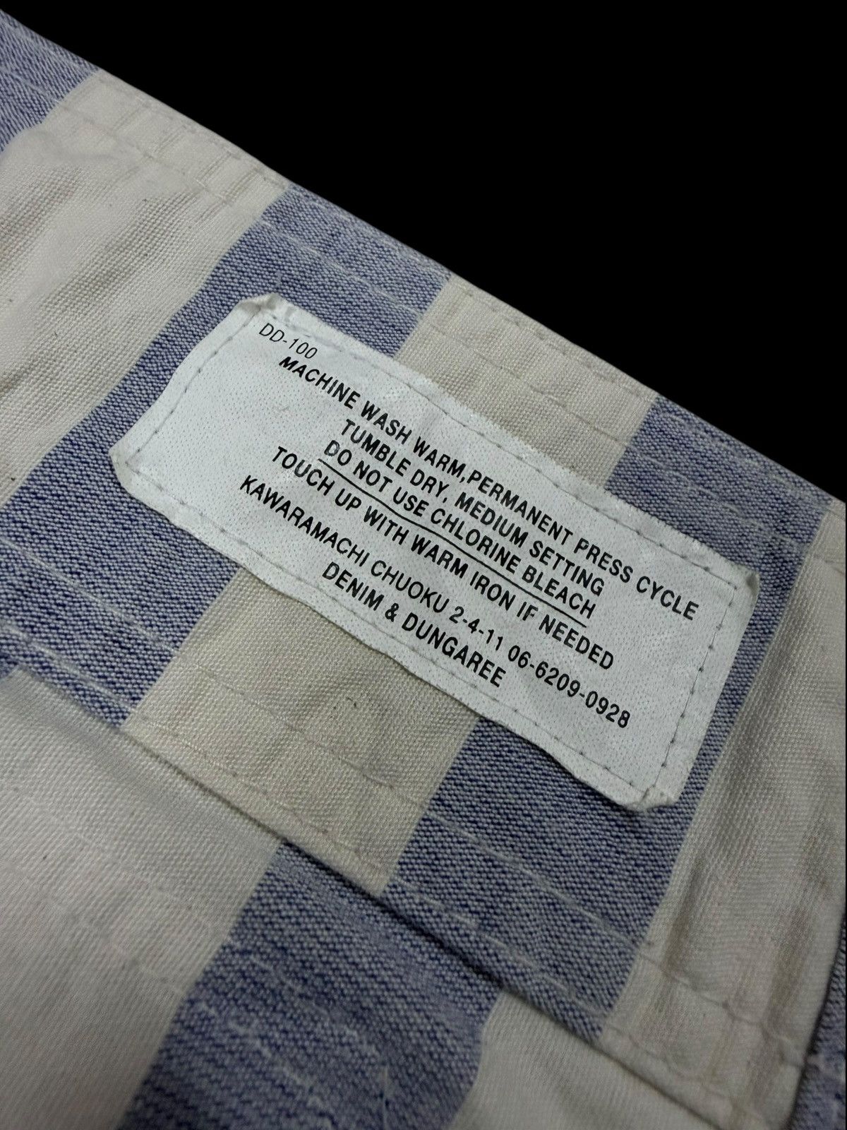 Denime Denime Dungaree Shawl Color Handloom Striped Jacket Size US S / EU 44-46 / 1 - 16 Thumbnail
