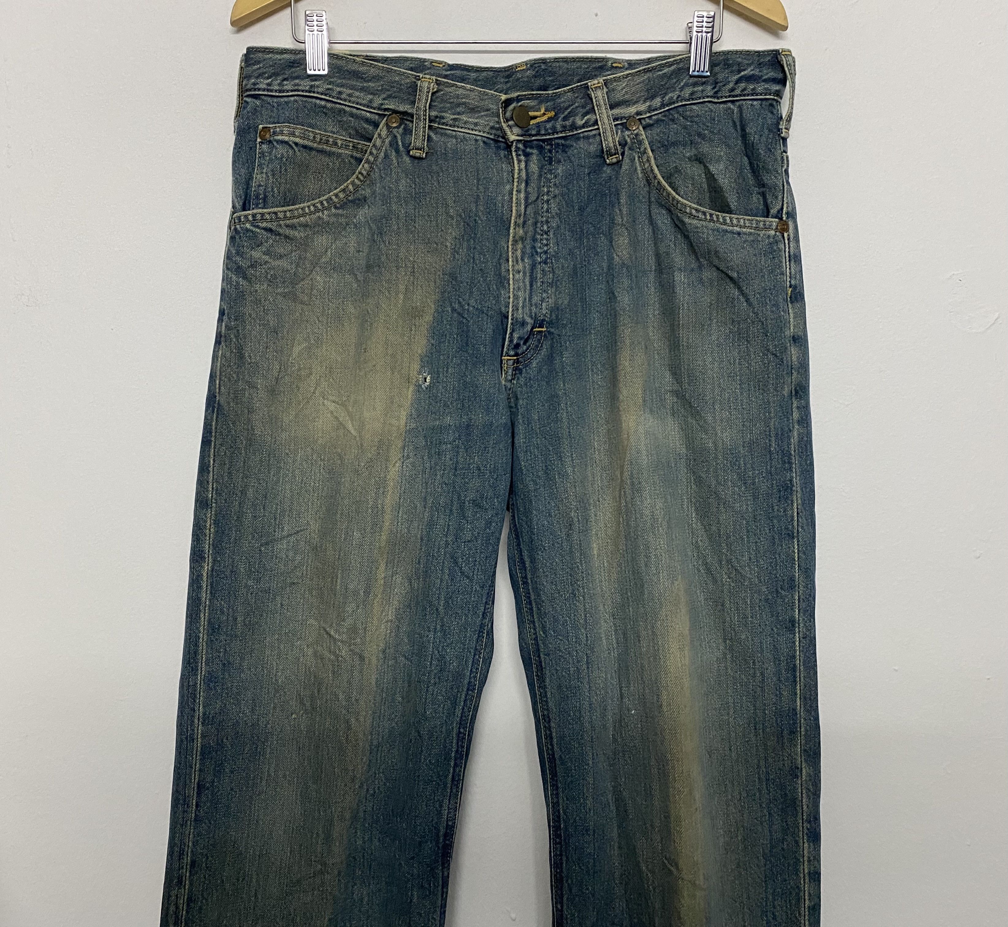 Lee Retro 90s Lee Dark Wash Faded Denim Workwear Jeans 34 Size US 34 / EU 50 - 3 Thumbnail