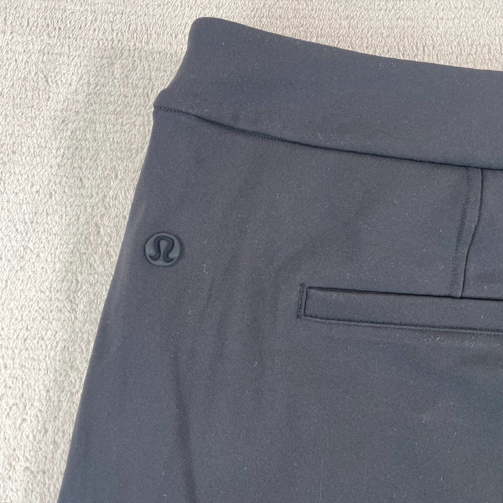 Lululemon VINTAGE Lululemon Luxtreme Mid-Rise Straight-Leg Trouser Women XL Black Wicking NWOT Size 40" / US 18 - 5 Thumbnail