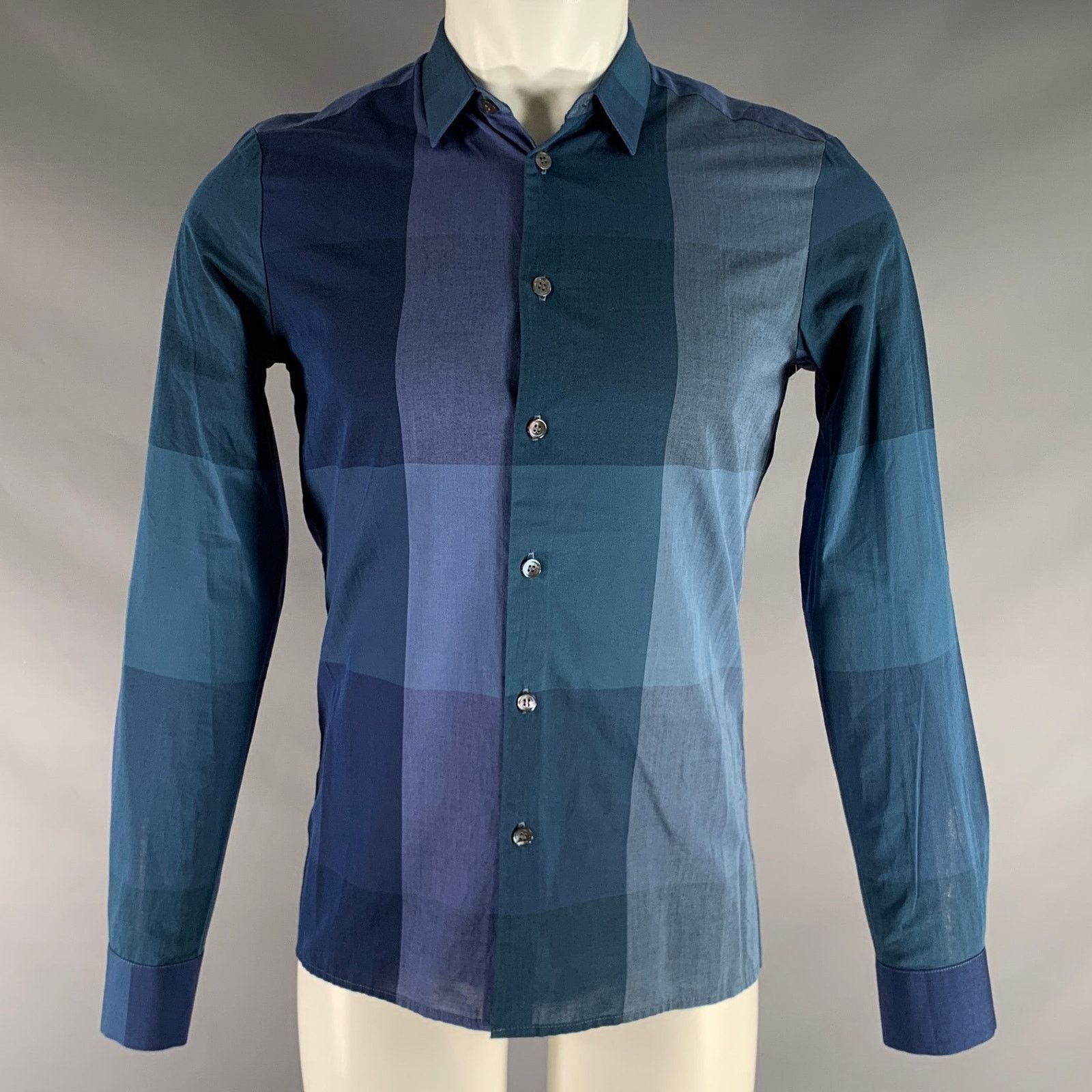 Stephan Schneider Size S Blue Checkered Cotton Button Up Long Sleeve Shirt Size US S / EU 44-46 / 1 - 1 Thumbnail