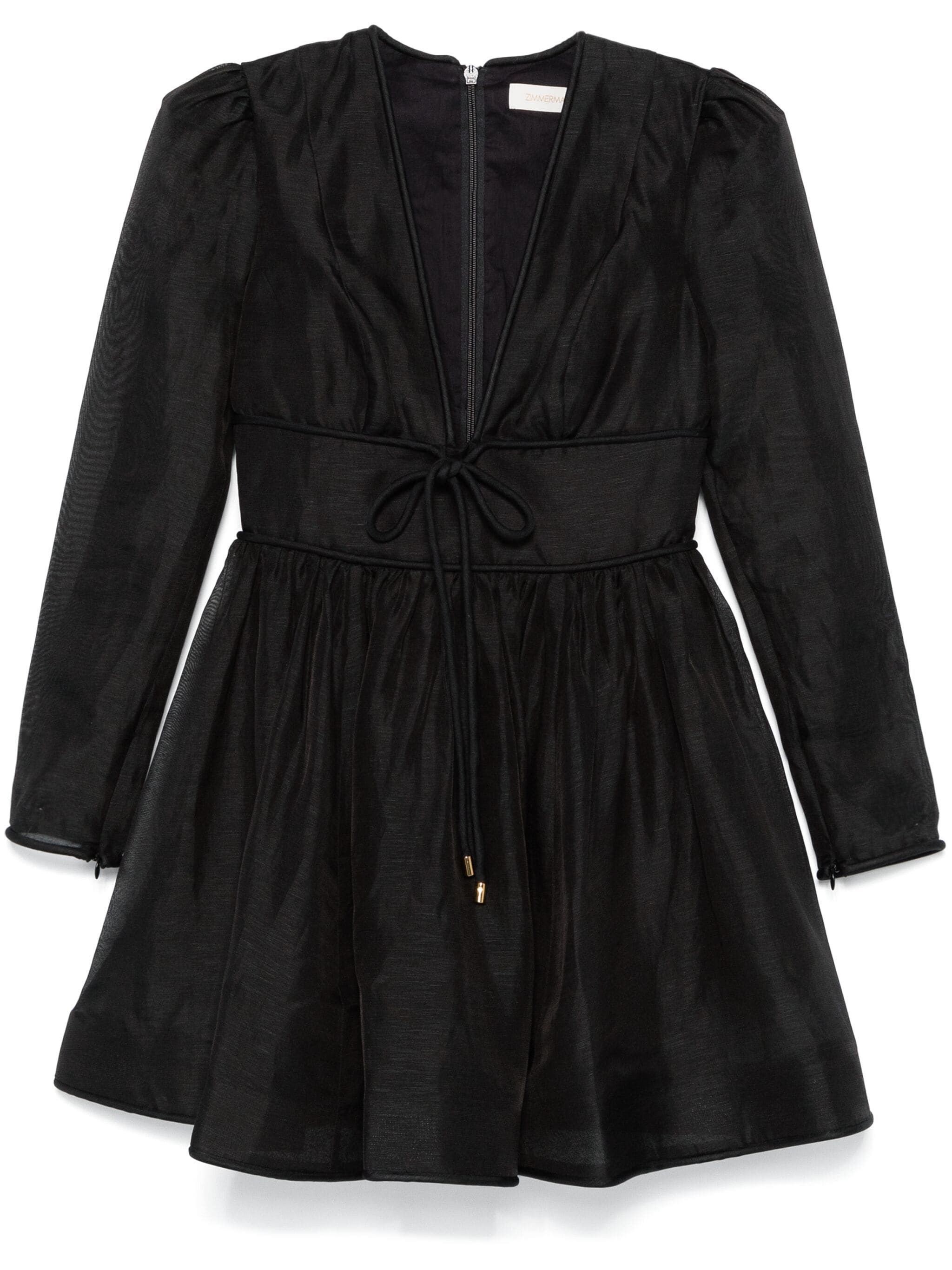 Zimmermann o1s22i1n1024 Structured Eden Mini Dress in Black Size M / US 6-8 / IT 42-44 - 1 Thumbnail