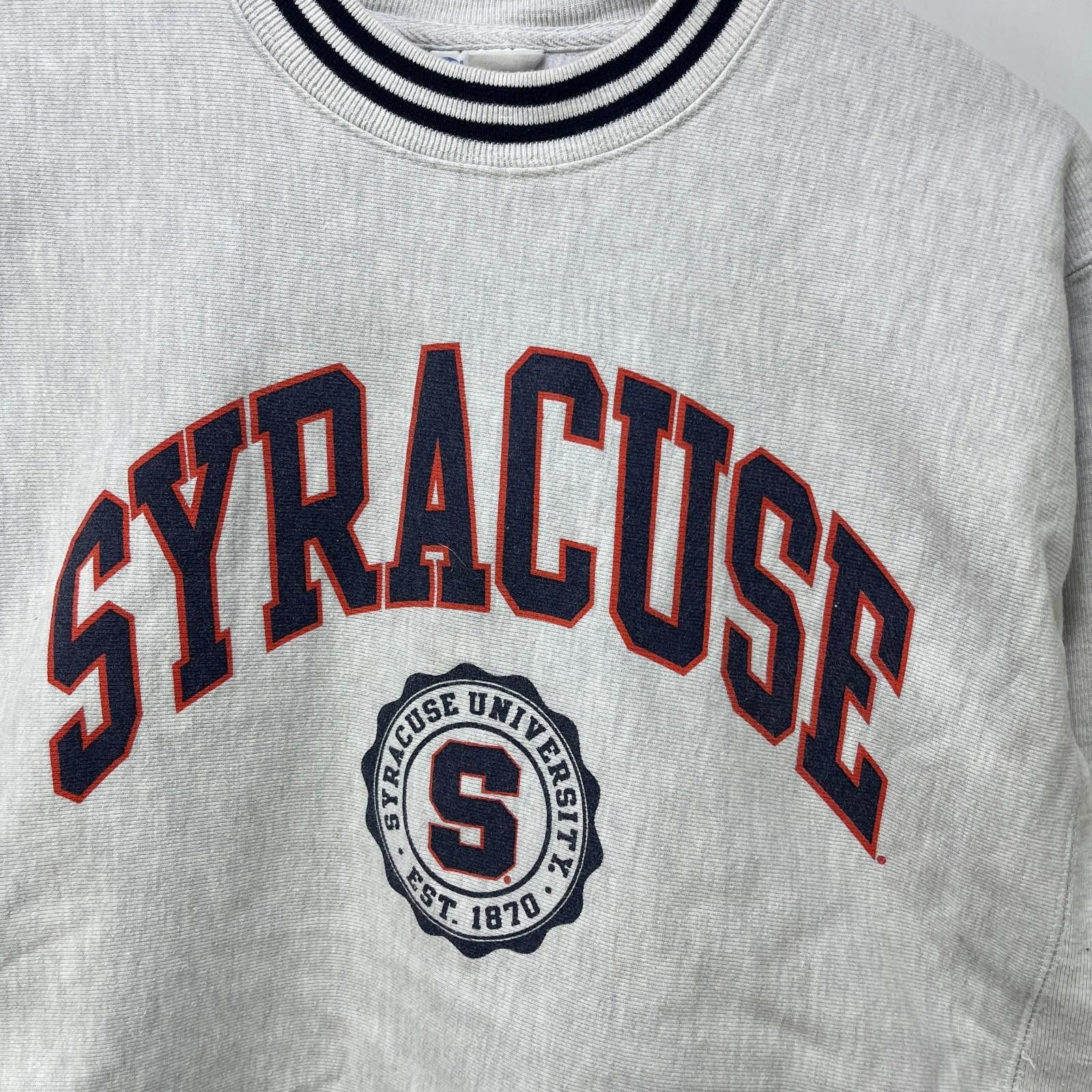 Champion Vintage 90s Syracuse Orangemen Hoodie Gray Champion Medium Size ONE SIZE - 2 Thumbnail