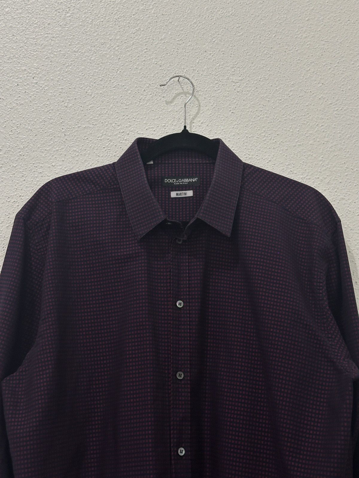 Dolce & Gabbana Dolce & Gabbana Martini Herringbone Dress Button Up Shirt 44 Size US L / EU 52-54 / 3 - 3 Thumbnail