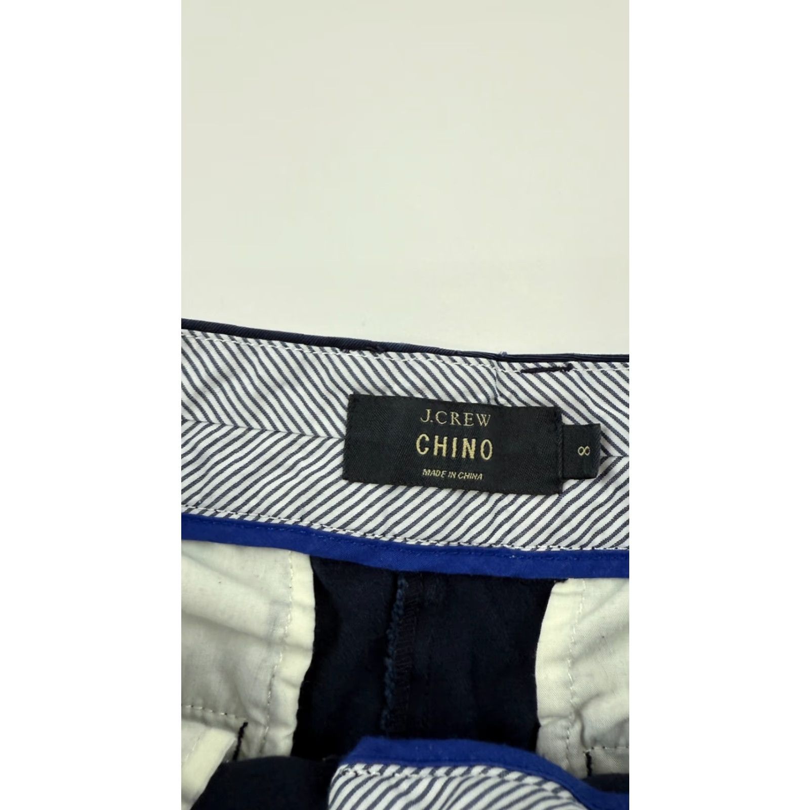 J.Crew J.Crew Chino Shorts Womens 8 Blue Dark Wash Mid Rise Slash Pockets Casual Summer Size 30" / US 8 / IT 44 - 3 Thumbnail
