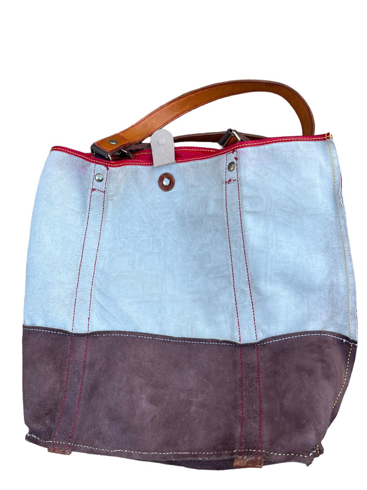 Leather Map Embossed Leather Tote Bag Unknown Japanese Brand Vintage Size ONE SIZE - 23 Thumbnail