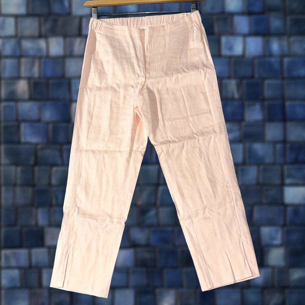 J. Jill J. Jill Pants Womens XS Petite Linen Stretch Pale Peach Split Hem Pull On Elastic Size 26" / US 2 / IT 38 - 1 Thumbnail