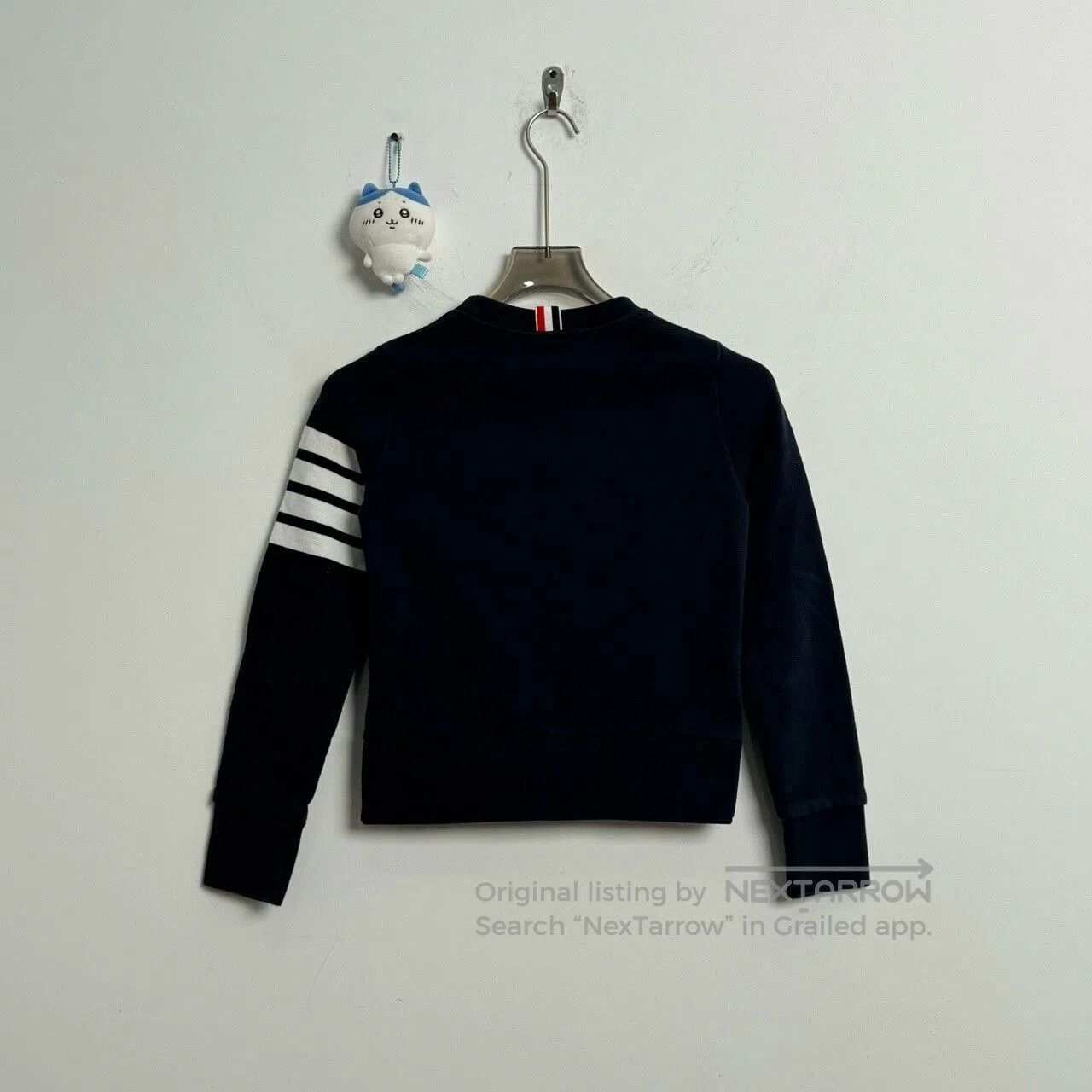 Thom Browne Thom Browne Navy Four-Stripe Sweatshirt. Size US M / EU 48-50 / 2 - 2 Thumbnail