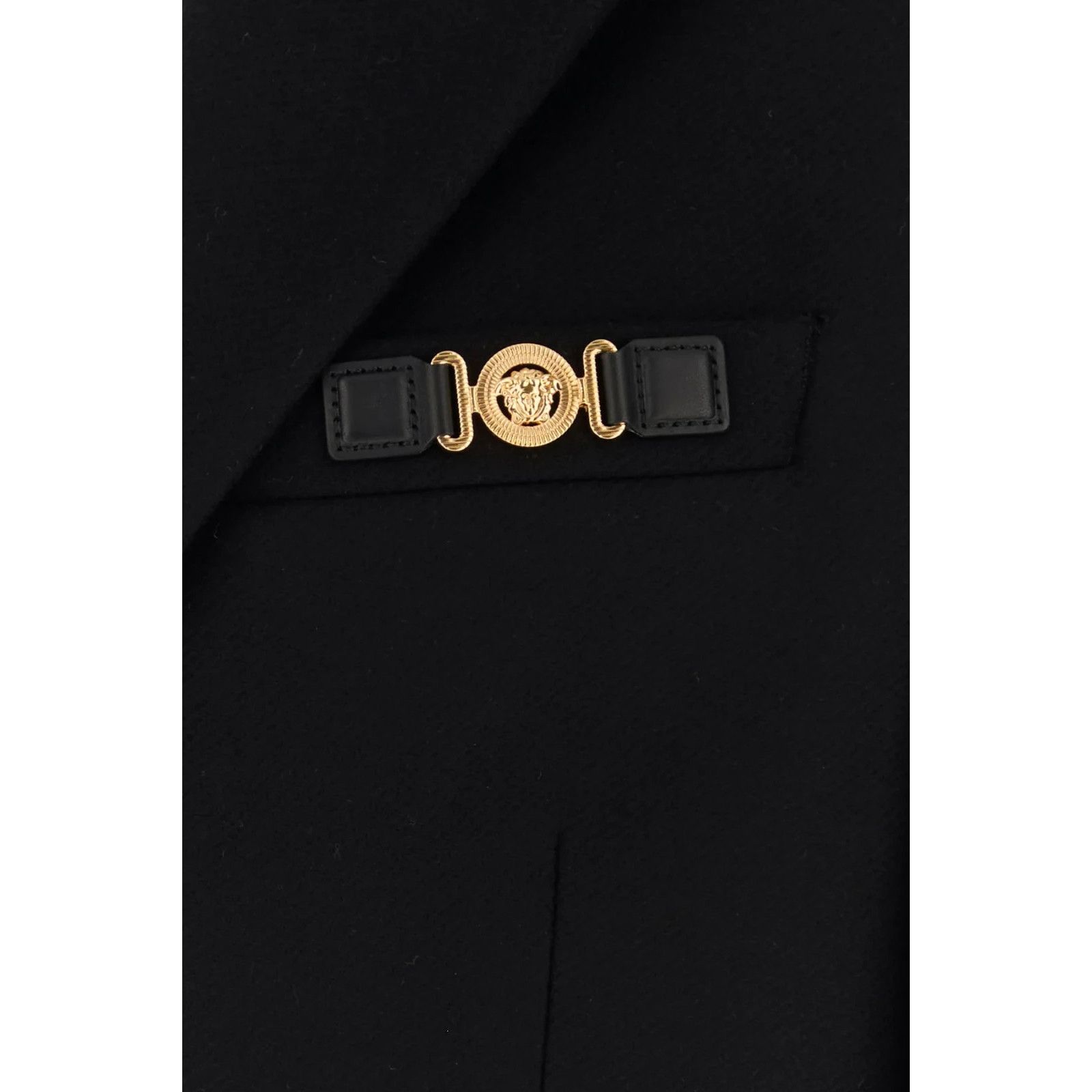 Versace VERSACE Black Wool Coat New & Authentic (Men's size:52;) Size US L / EU 52-54 / 3 - 3 Thumbnail