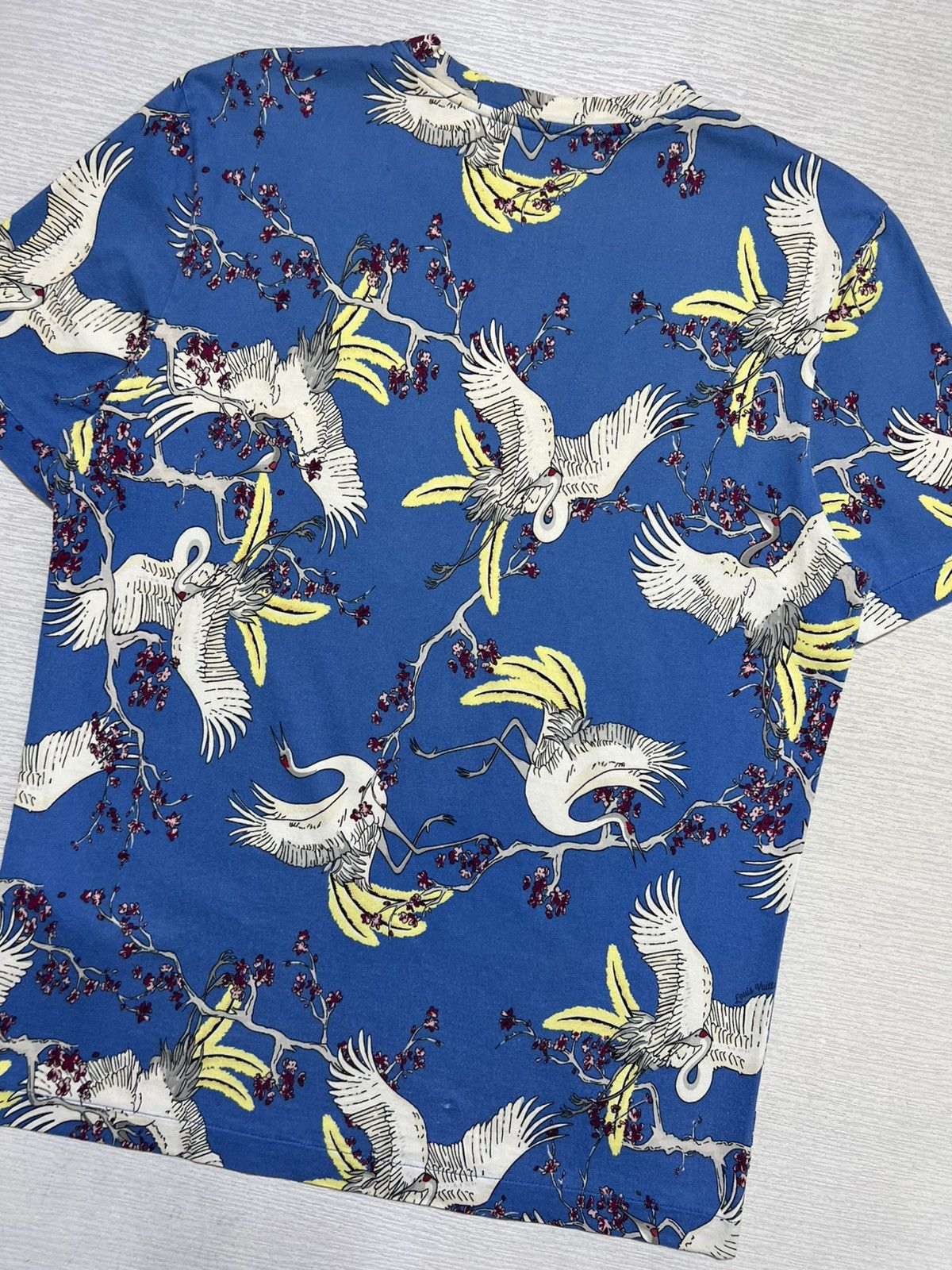 Louis Vuitton Louis Vuitton - Kim Jones - S/S 16’ Blue Crane T-Shirt Size US M / EU 48-50 / 2 - 11 Thumbnail