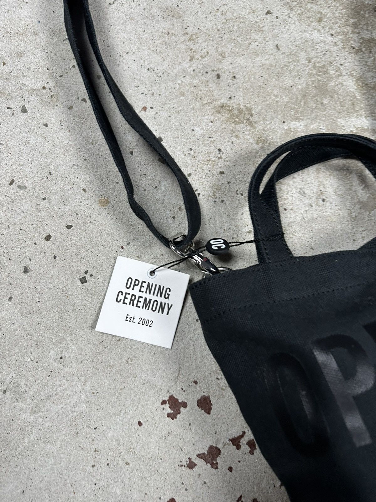 Opening Ceremony Opening Ceremony Mini Messenger Tote Bag Black Spellout Logo Size ONE SIZE - 5 Thumbnail