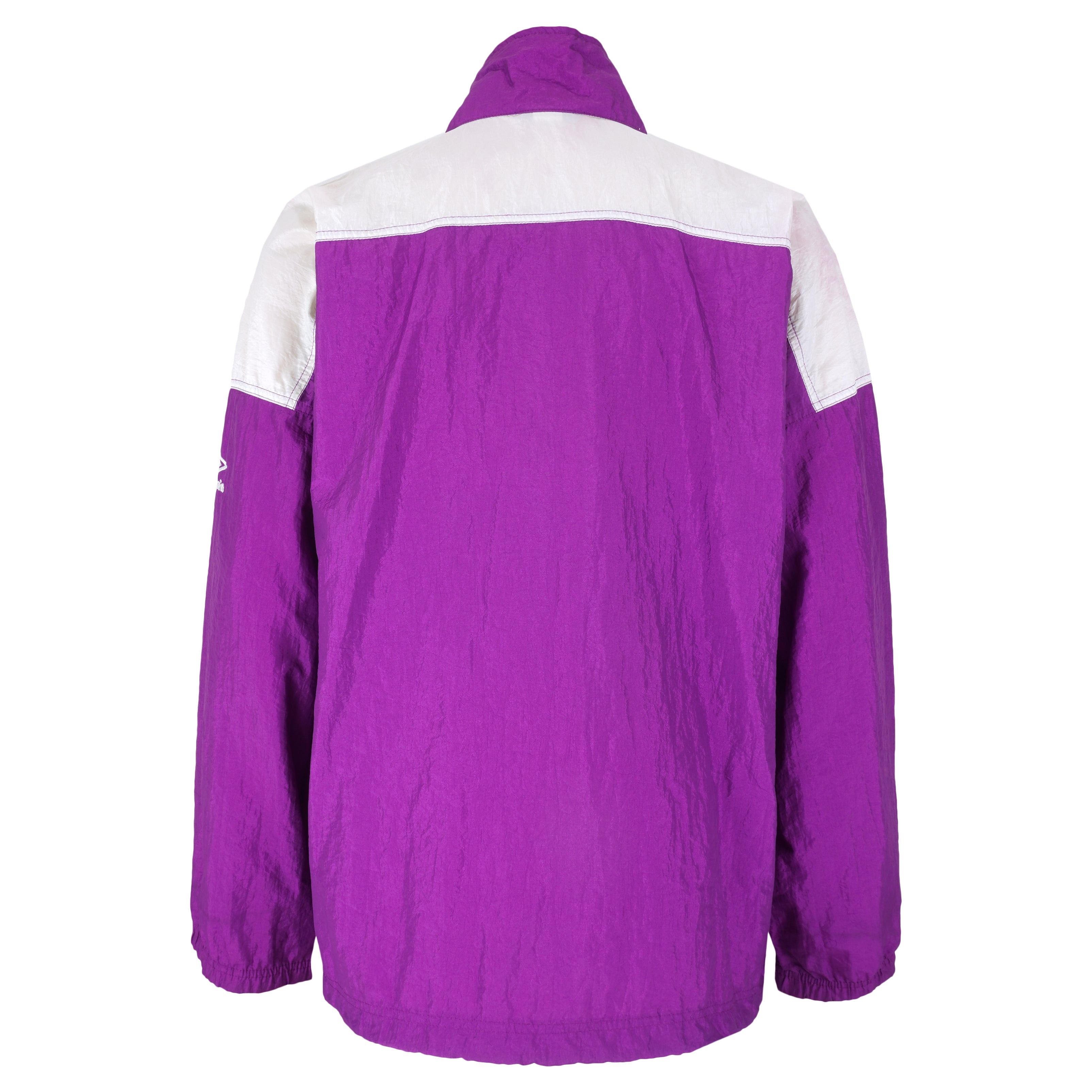 Umbro Purple & White 1/4 Zip Pullover Windbreaker 1990s Size US XL / EU 56 / 4 - 3 Thumbnail