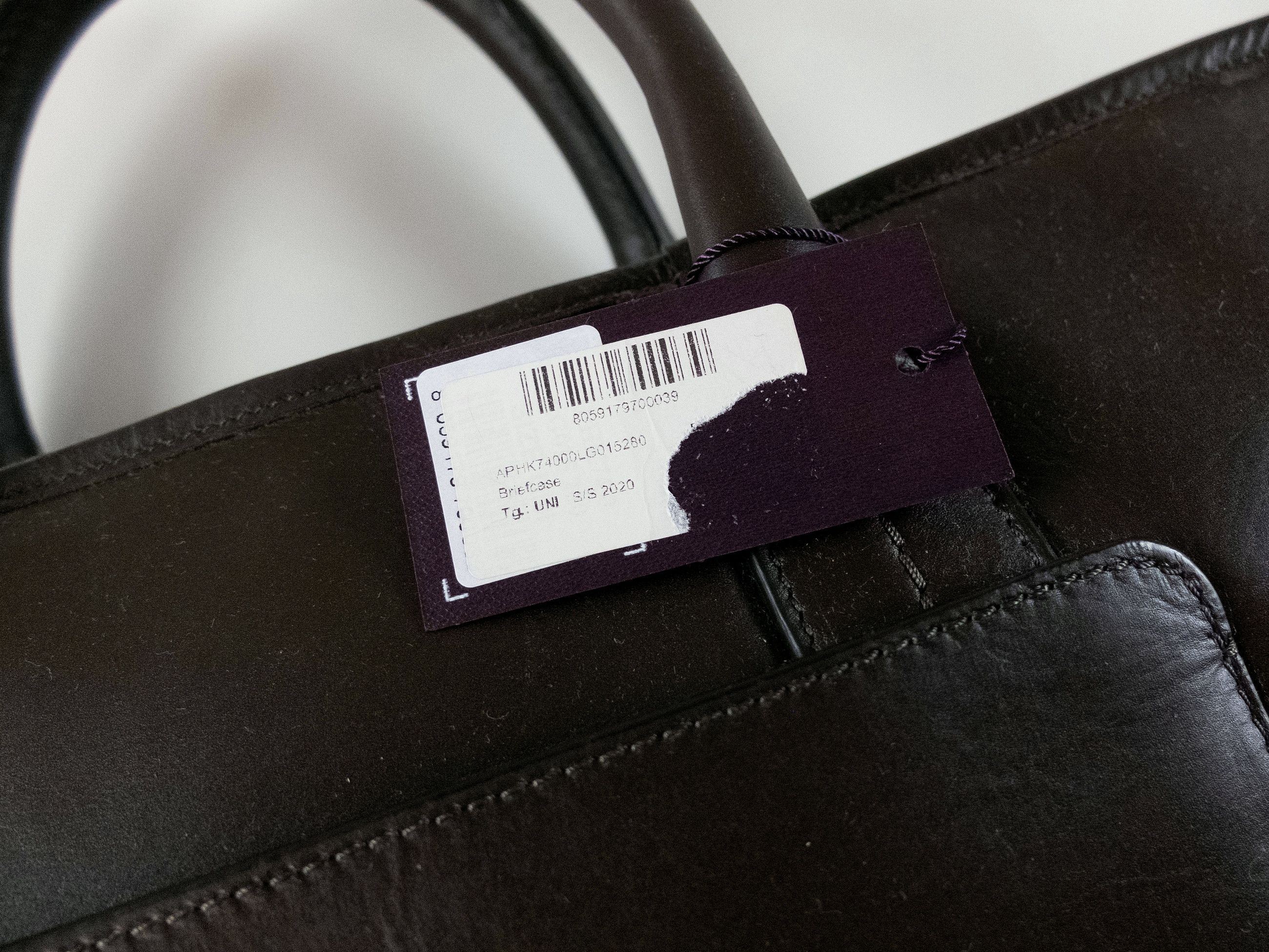 Isaia ISAIA Napoli dark brown leather briefcase bag authentic Size ONE SIZE - 3 Thumbnail