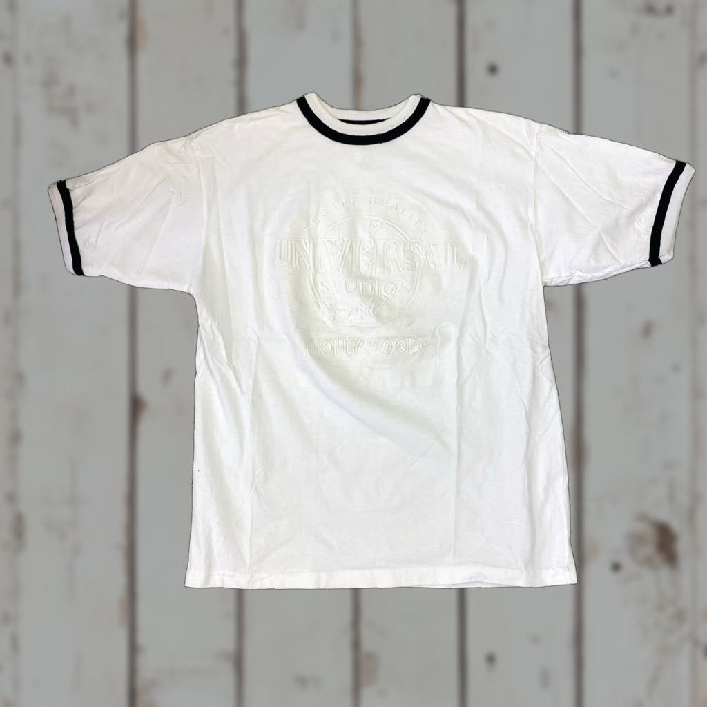 Fruit Of The Loom VINTAGE Hollywood Universal Studios T shirt White 90s Made in USA Sz Large Size US L / EU 52-54 / 3 - 1 Thumbnail