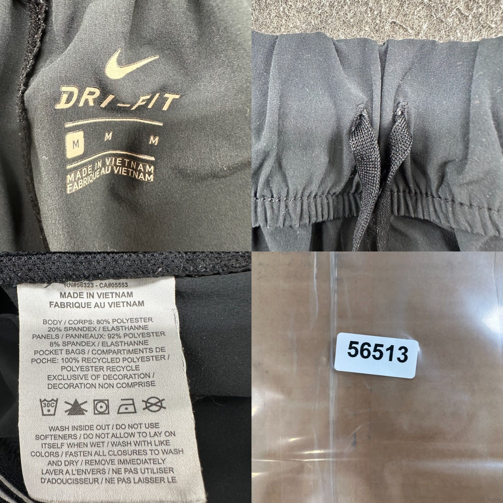 Nike Nike Pants M Nike Dri-FIT Jogger Drawstring Black Mens Regular Inseam 26 in Elastic Waist Lightweight CrossFit Running Training Sports Activewear Boy? Size US 31 - 8 Thumbnail
